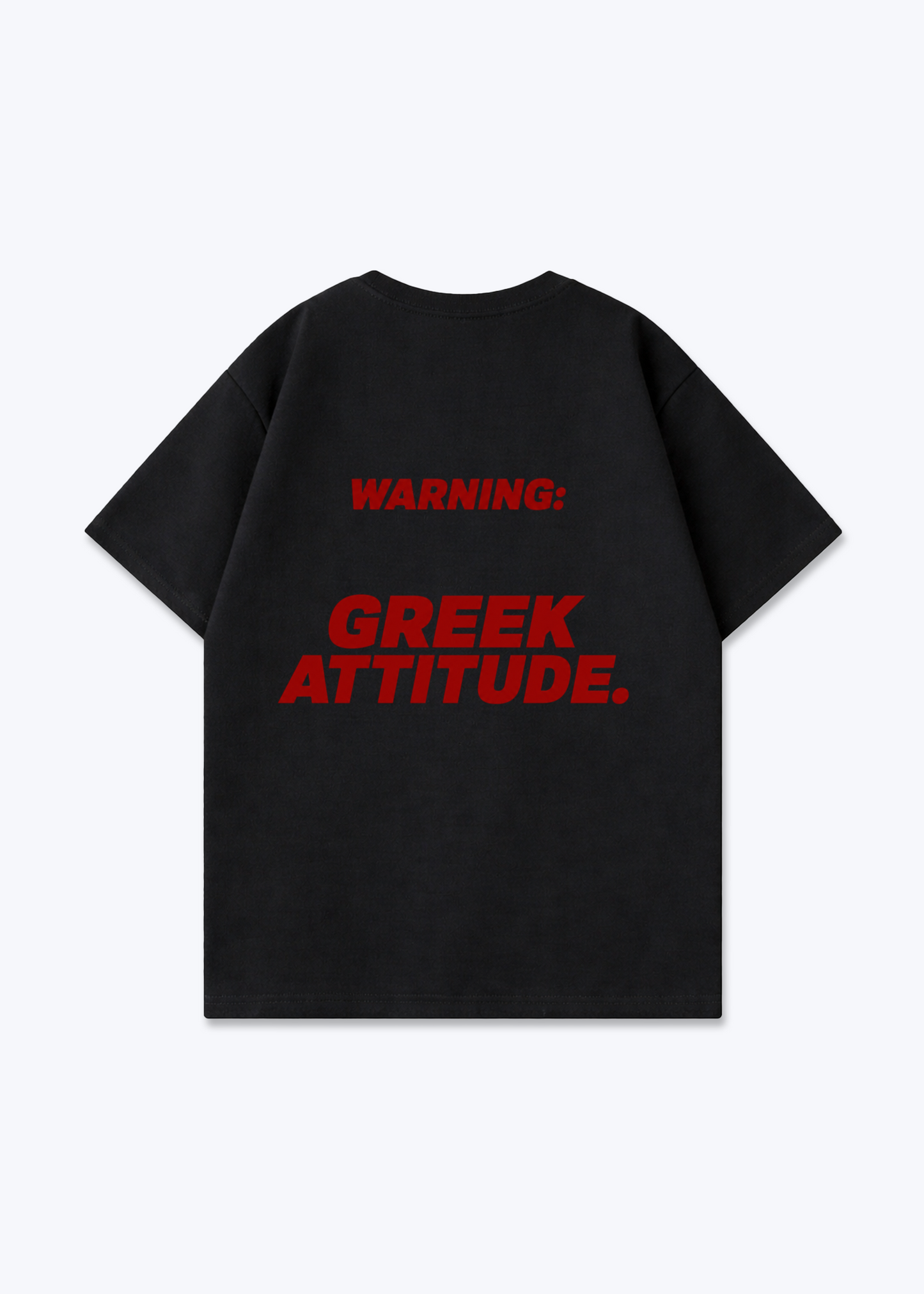 Greek Attitude Oversized Shirt - Black Back (Designed)