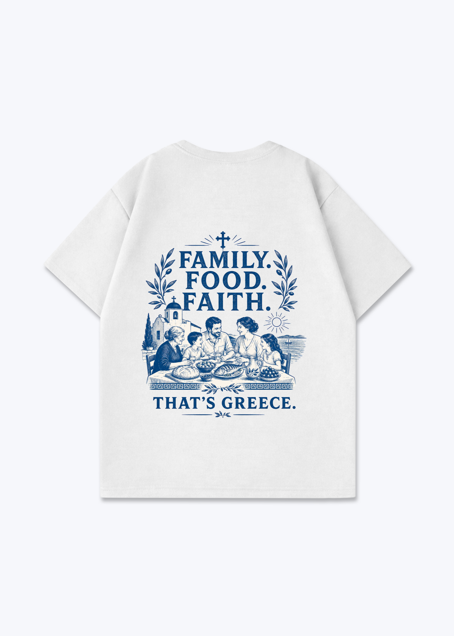 That´s Greece Oversized Shirt - White Back (Designed)