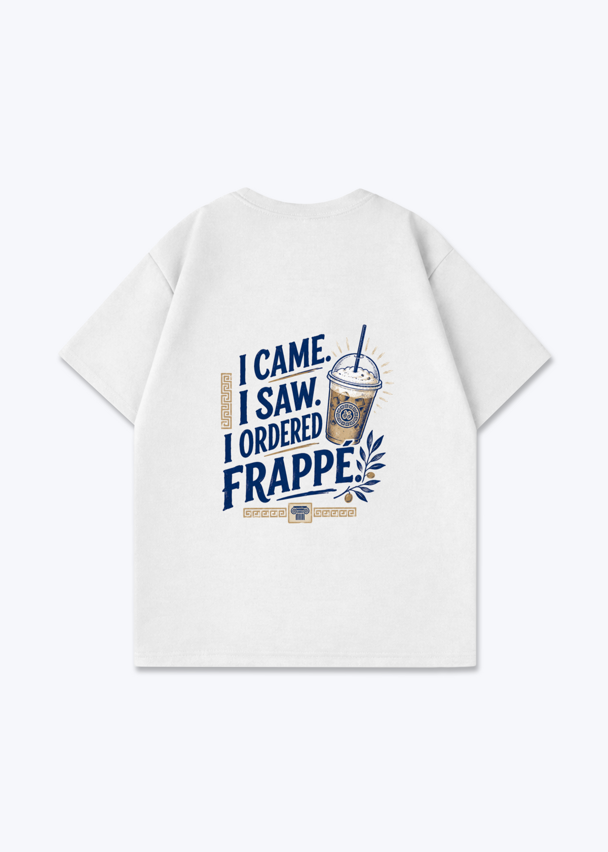 ORDERED FRAPPÉ OVERSIZED SHIRT - White Back (Designed)