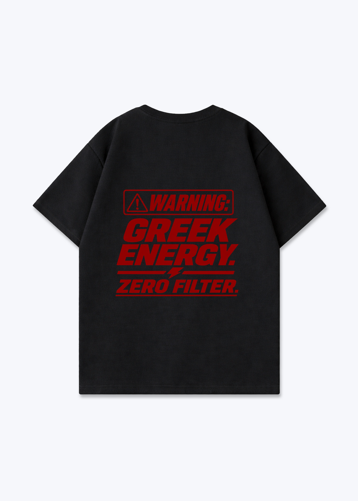 GREEK ENERGY OVERSIZED SHIRT - Black Back (Designed)
