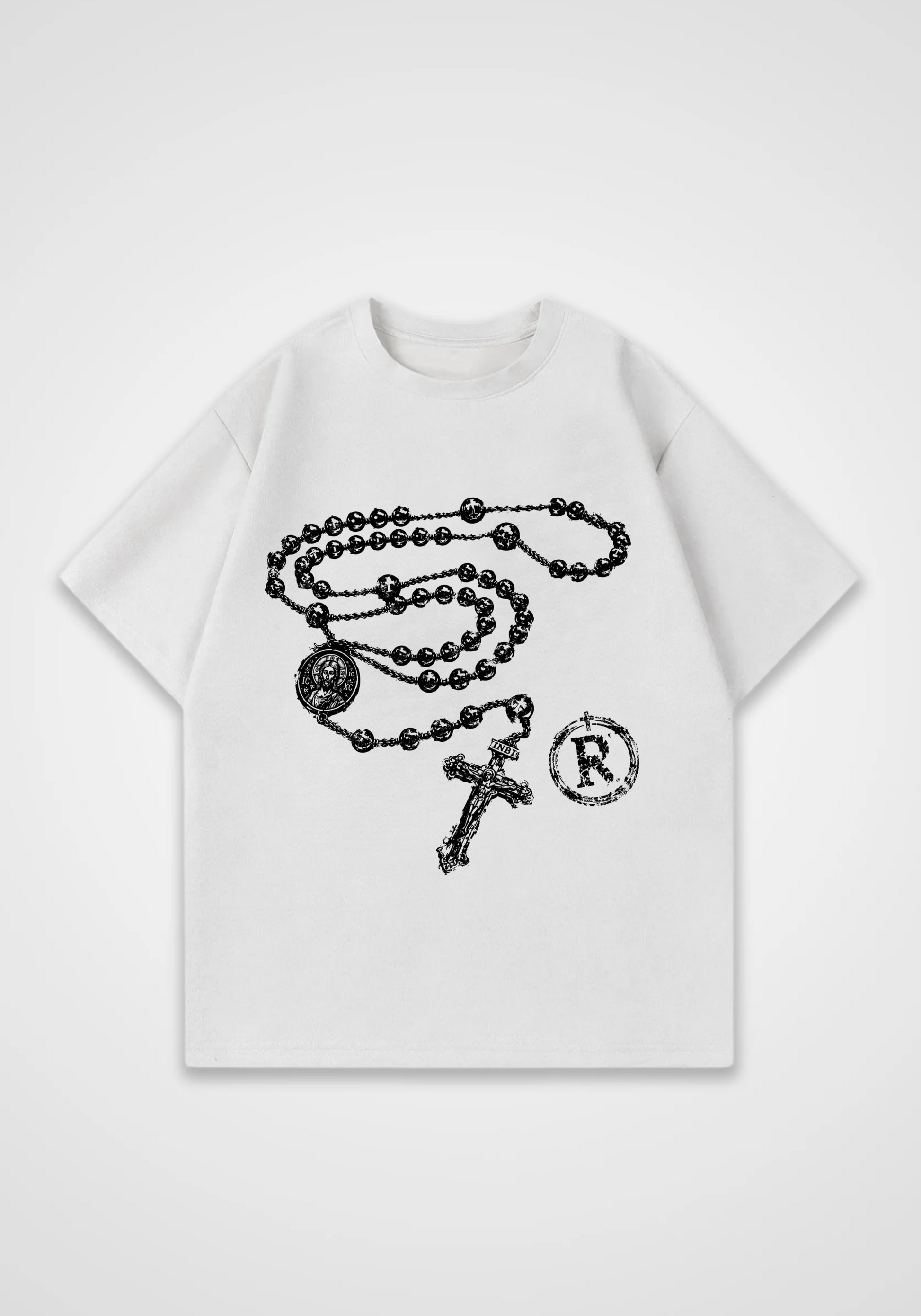 Ketten Oversized Shirt - White Front (Designed)