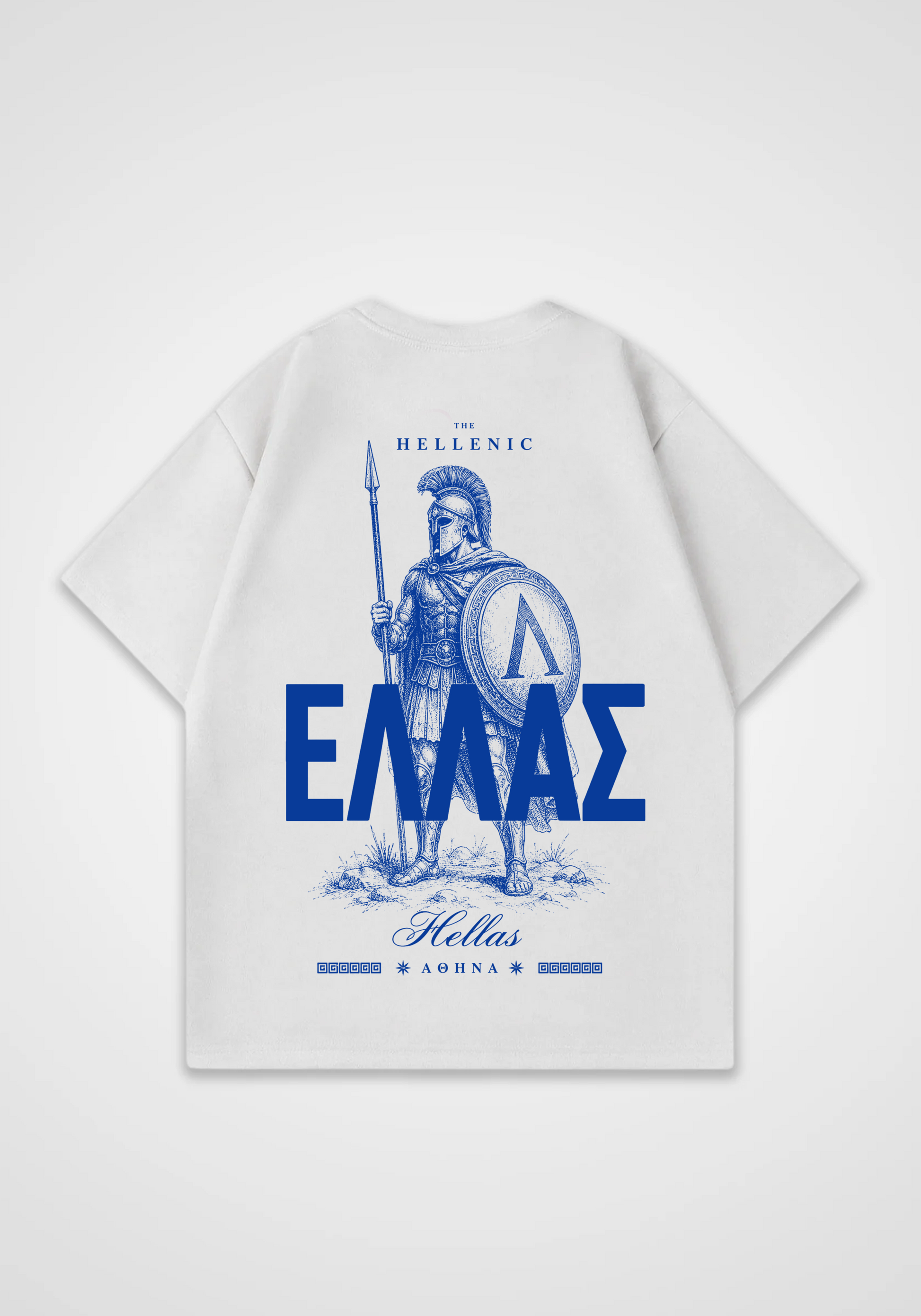 Spartan Warrior Oversized Shirt - White Back (Designed)