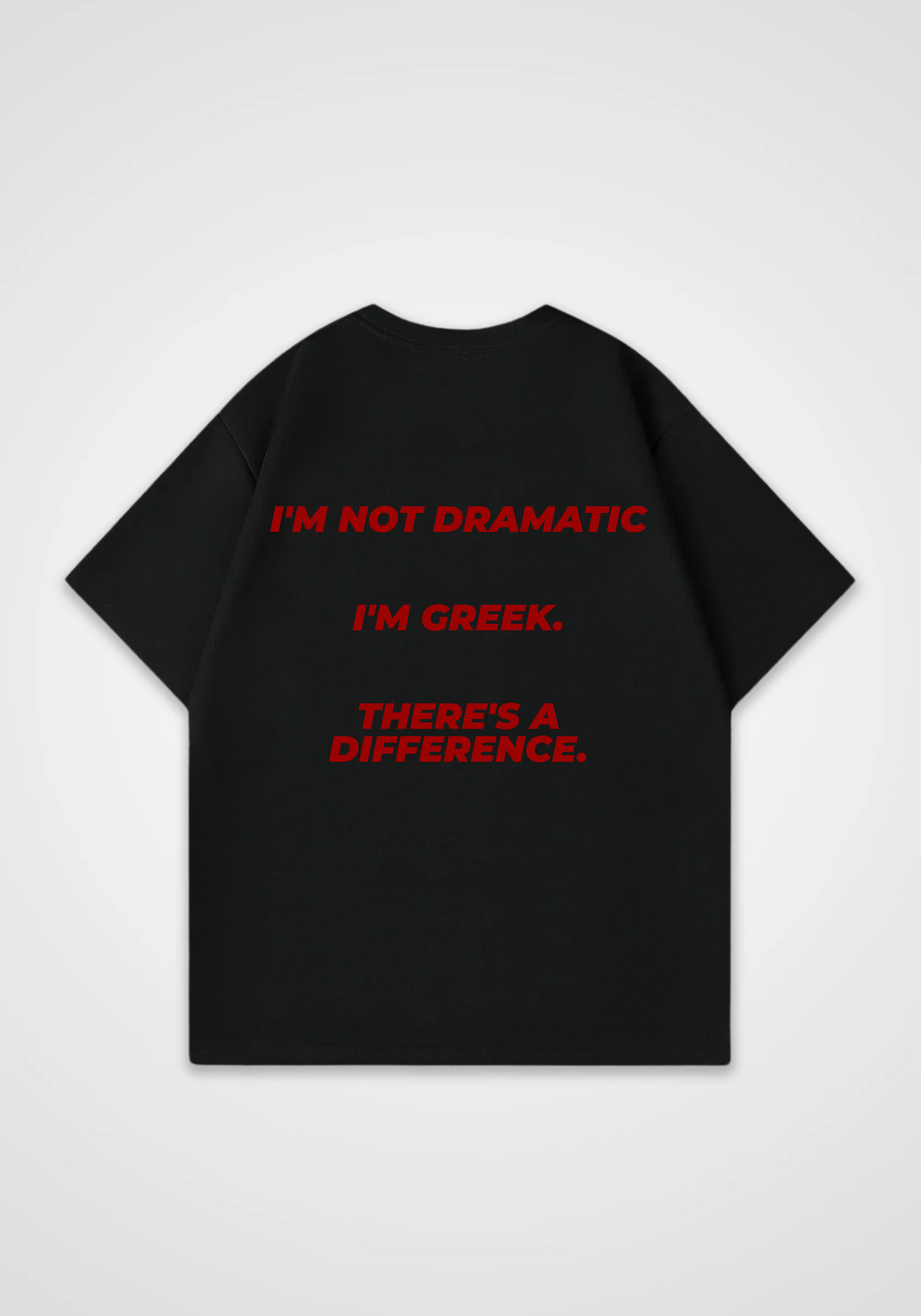 I'm not dramatic Oversized Shirt - Black Back (Designed)