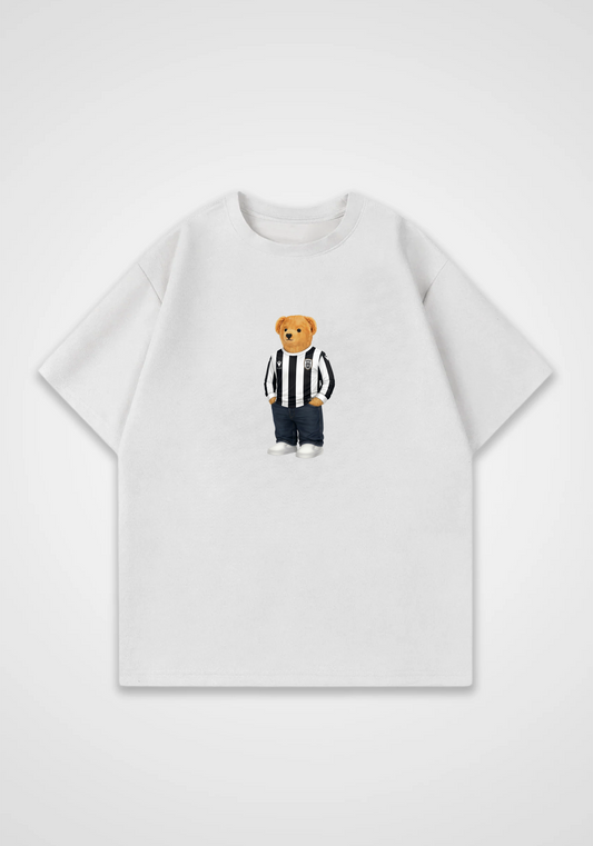 Aris Bear Oversized Shirt - White Front (Designed)