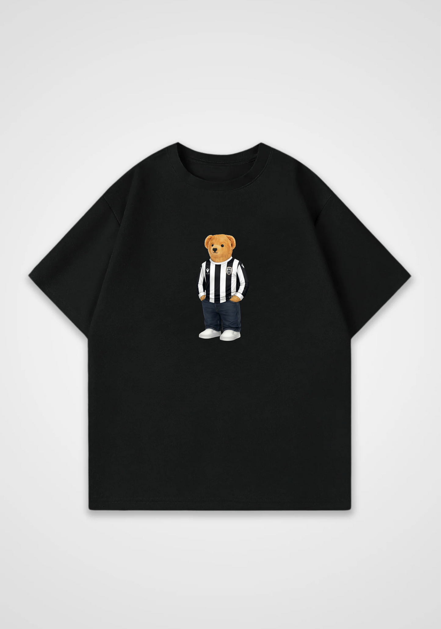 Aris Bear Oversized Shirt - Black Front (Designed)