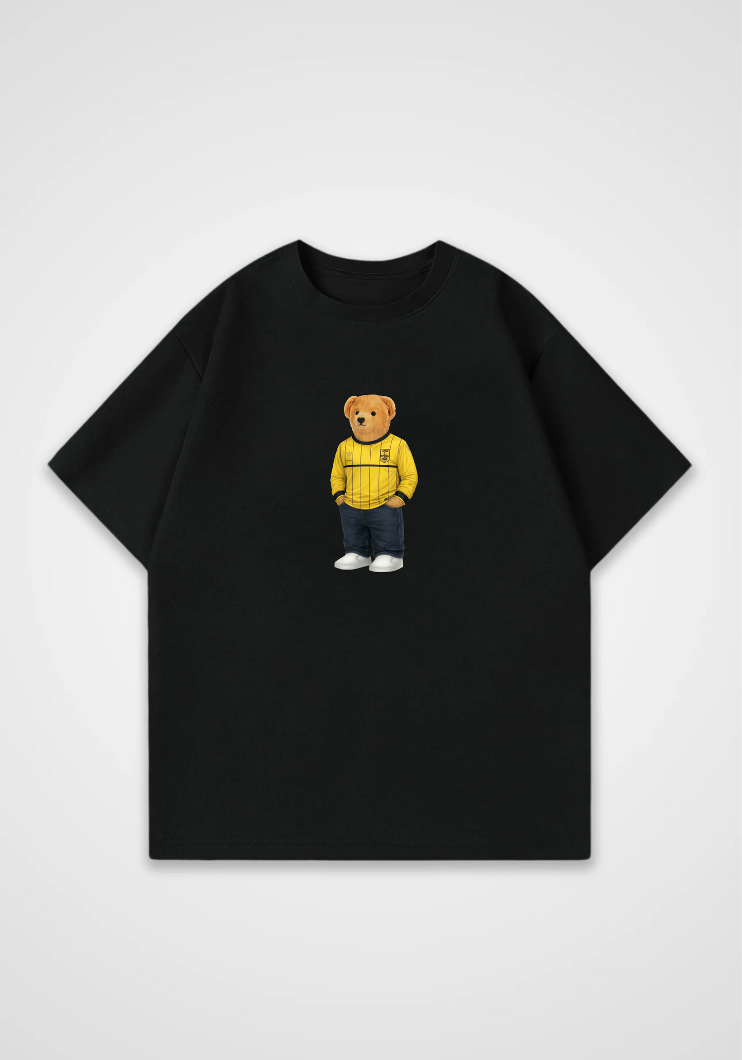  PAOK Bear Oversized Shirt - Black Front (Designed)