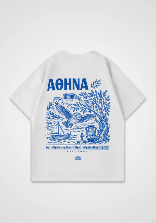 Acropolis Oversized Shirt - White Back (Designed)