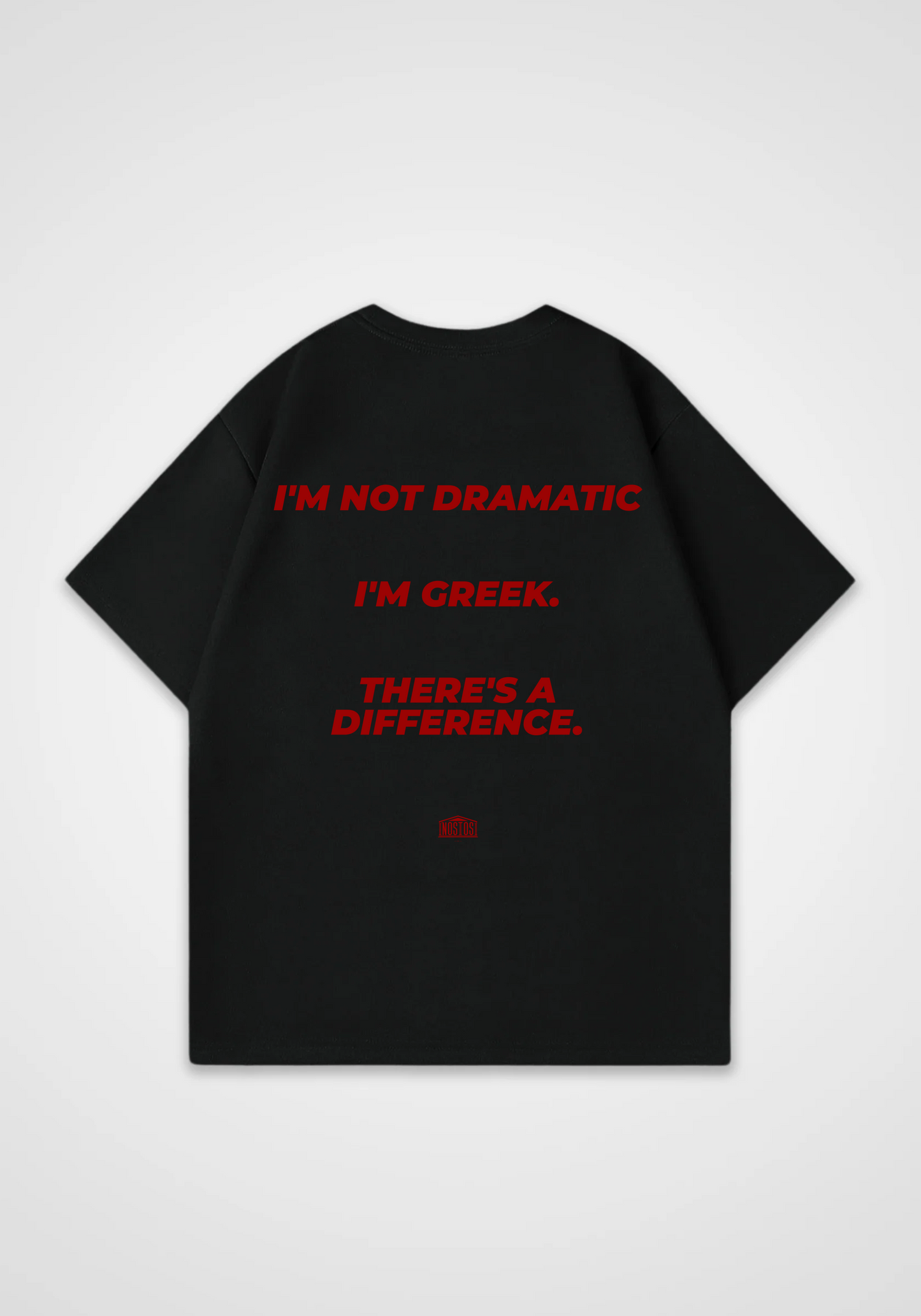 I'm not Dramatic Oversized Shirt - Black Back (Designed)