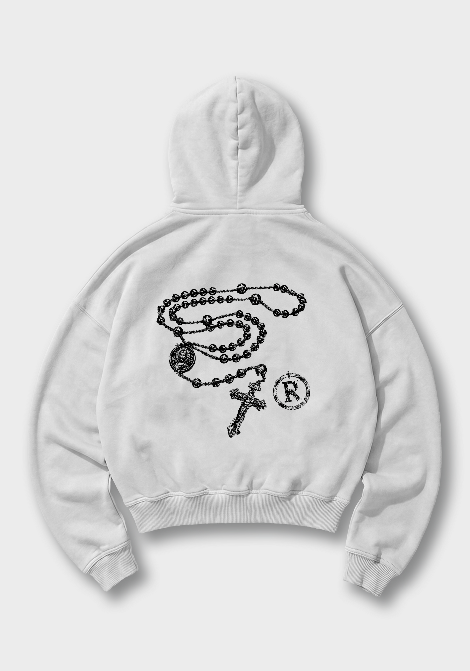 Kreuz Oversized Hoodie - White Back (Designed)