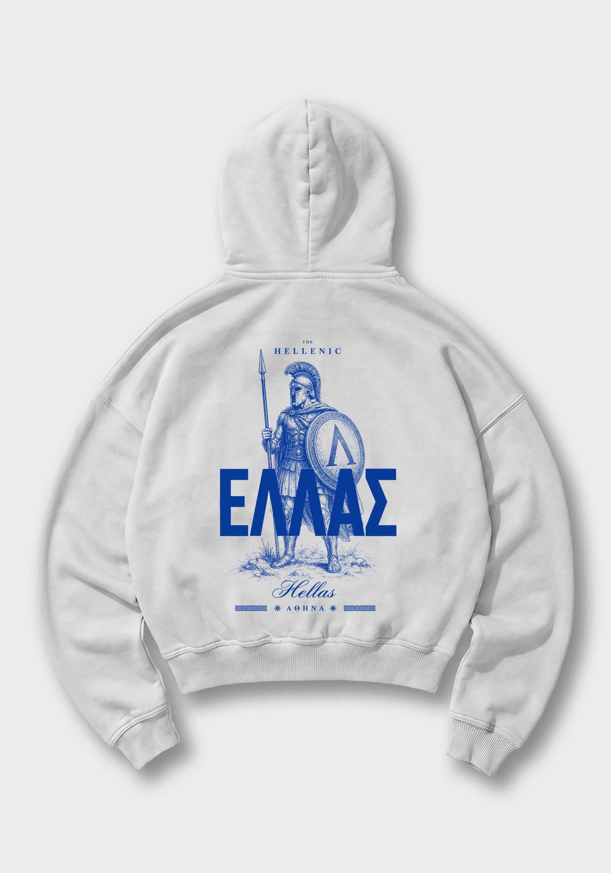  Spartan Warrior Oversized Hoodie - White Back (Designed)