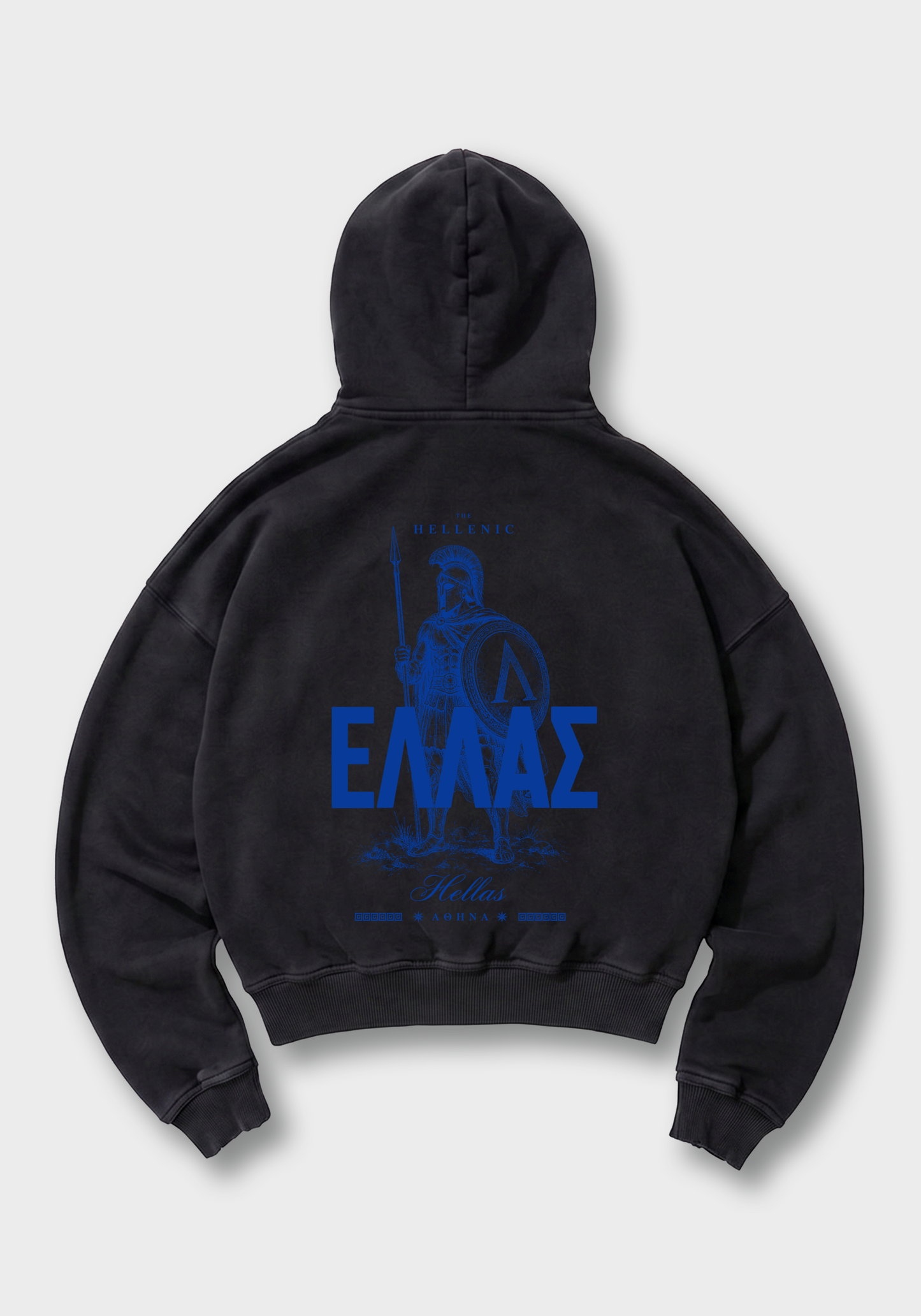  Spartan Warrior Oversized Hoodie - Black Back (Designed)