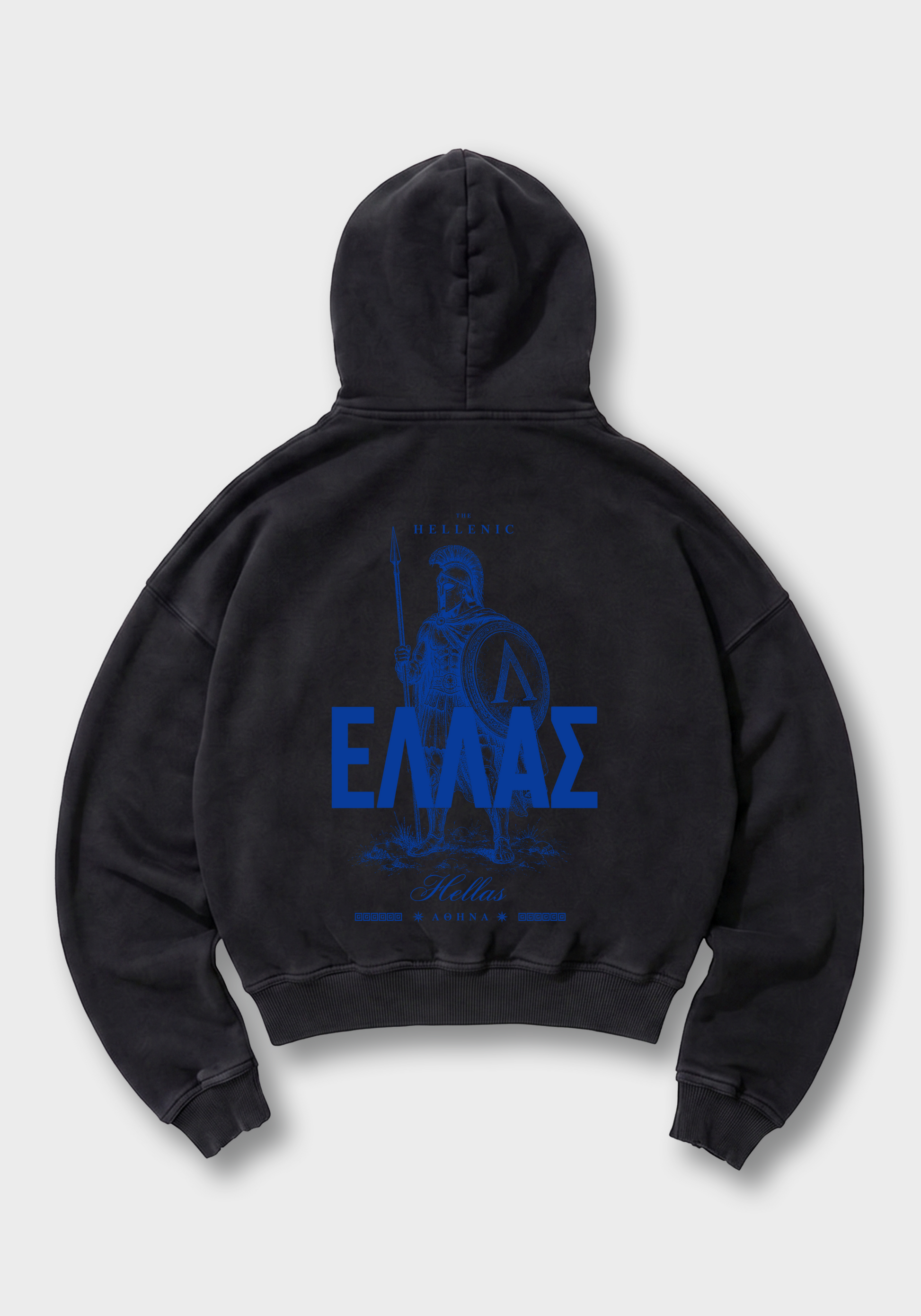  Spartan Warrior Oversized Hoodie - Black Back (Designed)