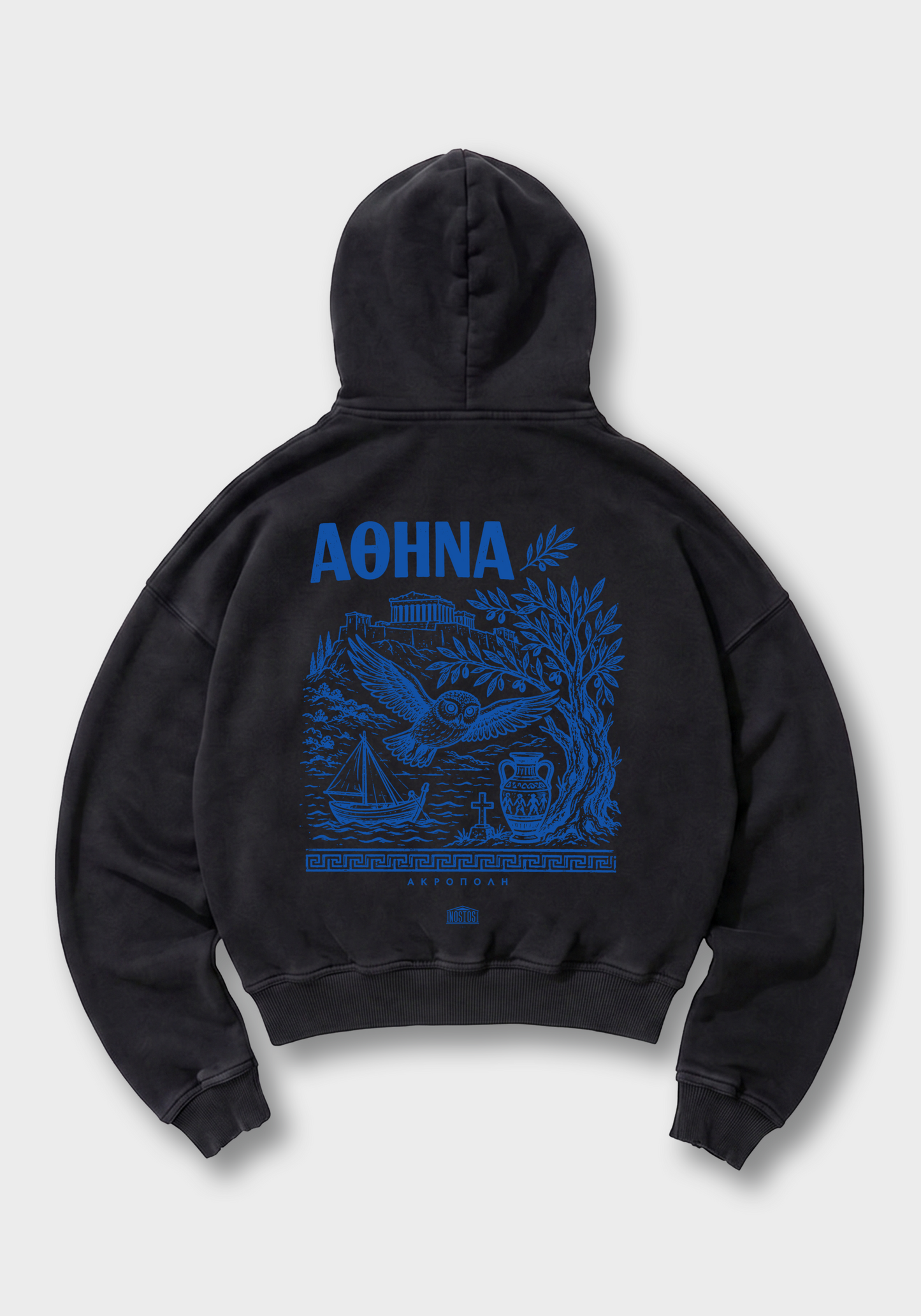 Acropolis Oversized Hoodie - Black Back (Designed)