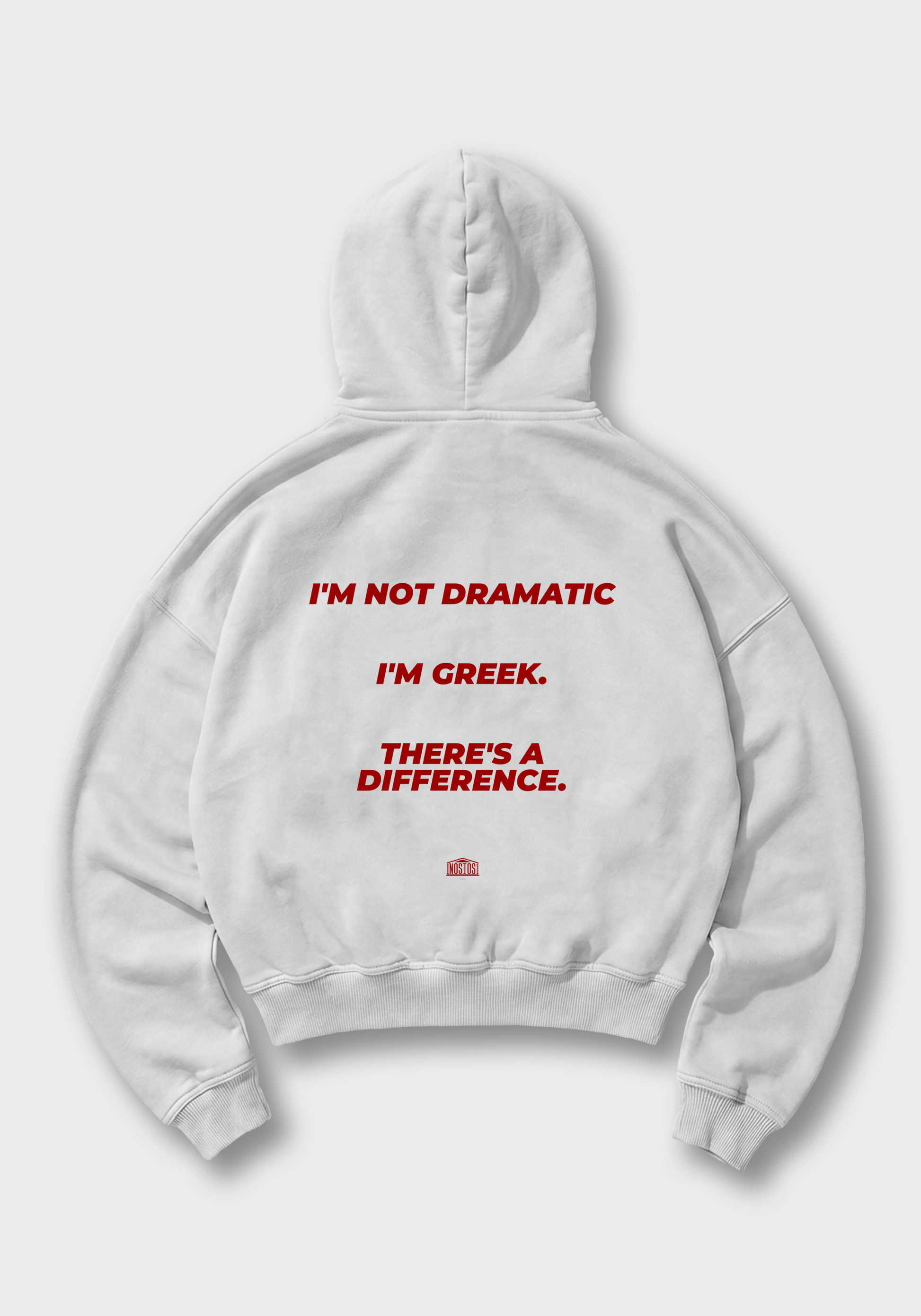 I'm not dramatic Oversized Hoodie - White Back (Designed)