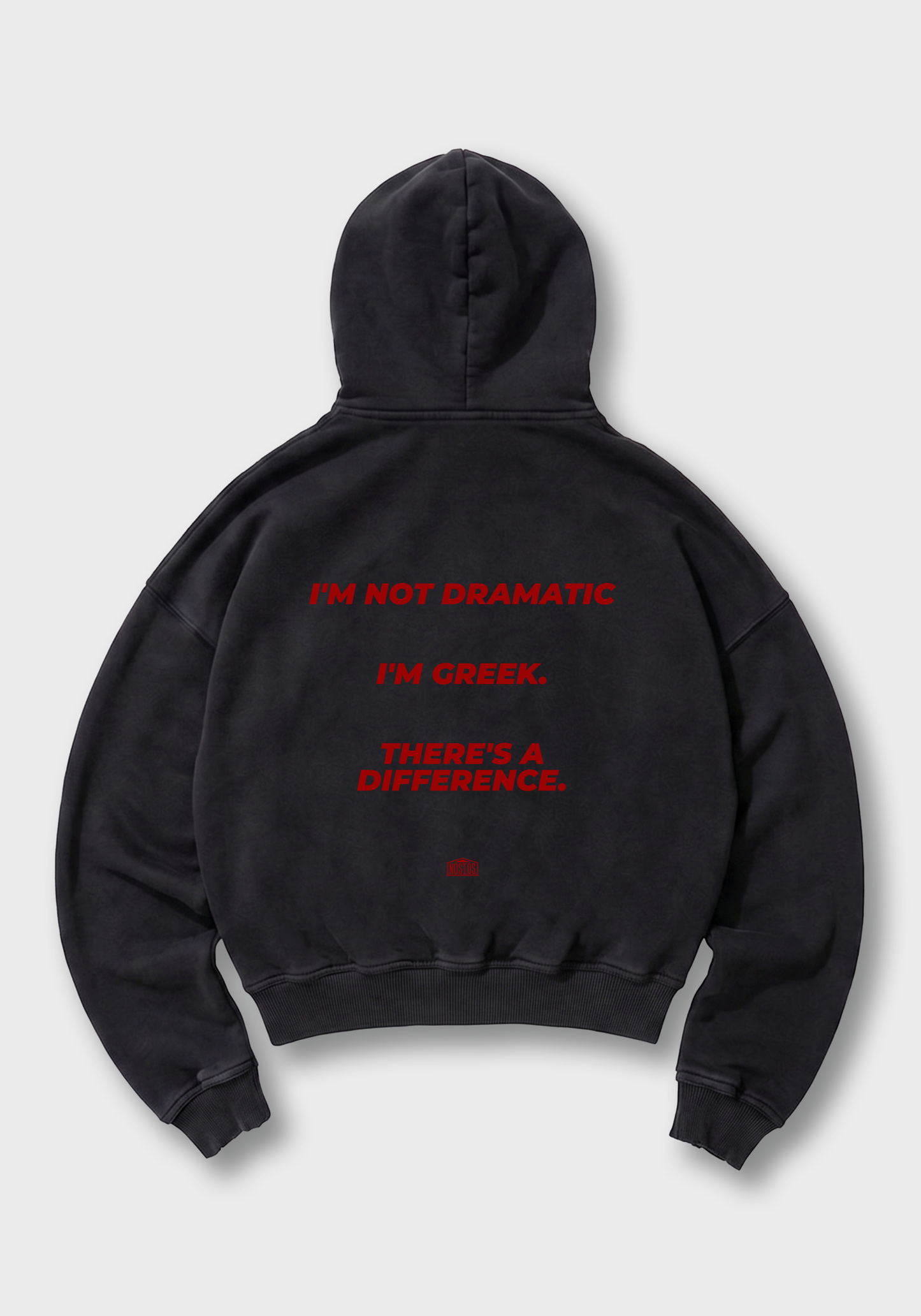 I'm not dramatic Oversized Hoodie - Black Back (Designed)