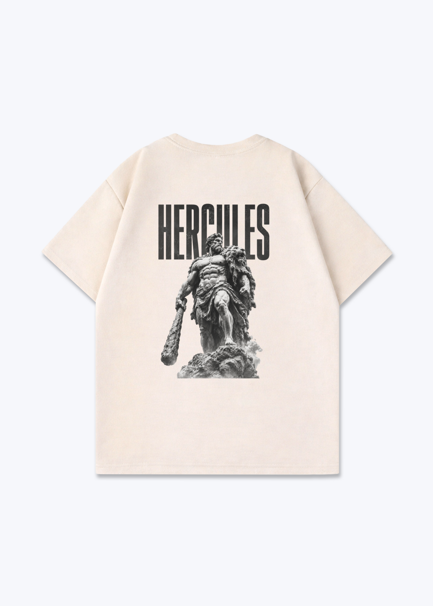 Hercules Oversized Shirt - Beige Back (Designed)