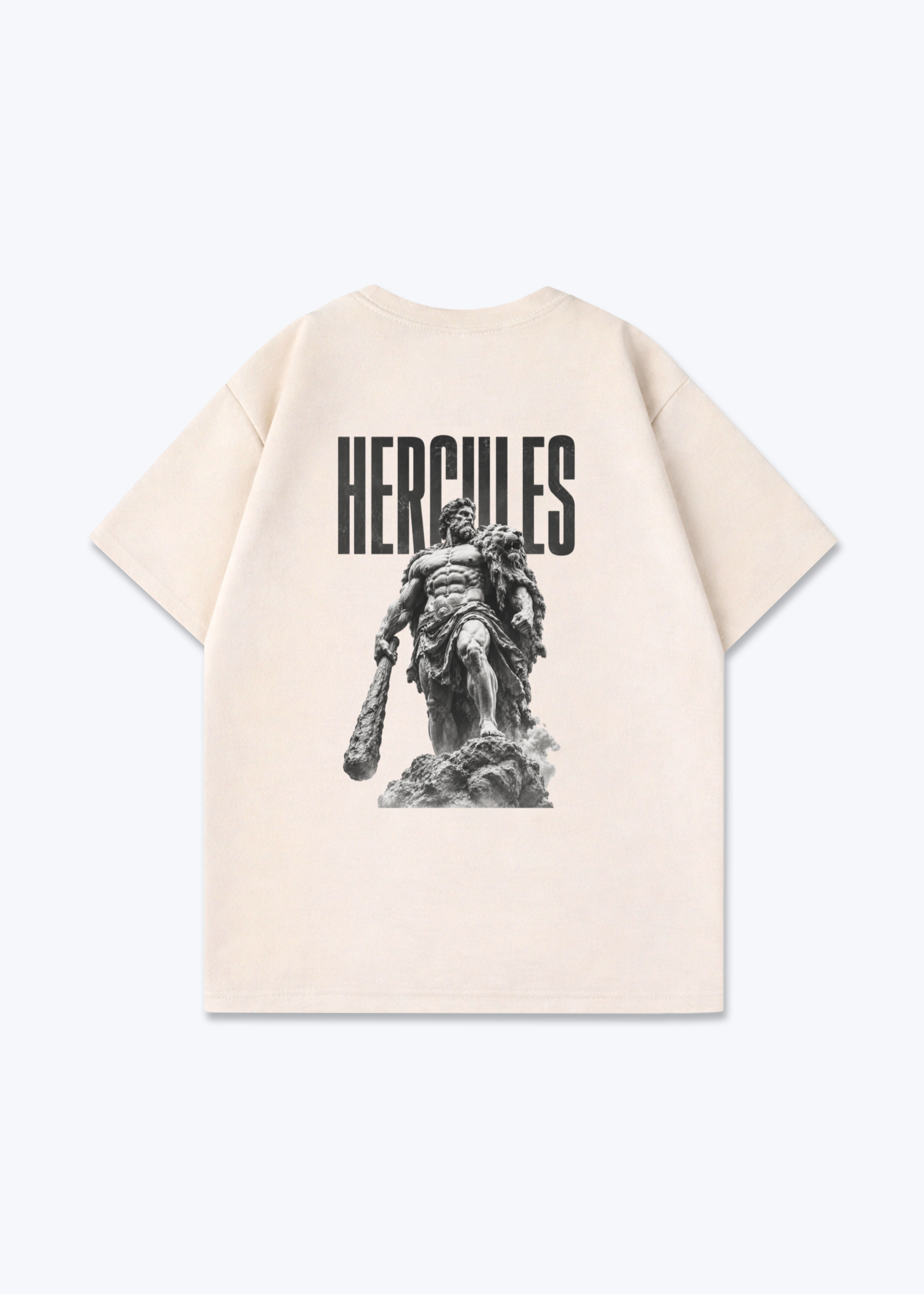 Hercules Oversized Shirt - Beige Back (Designed)