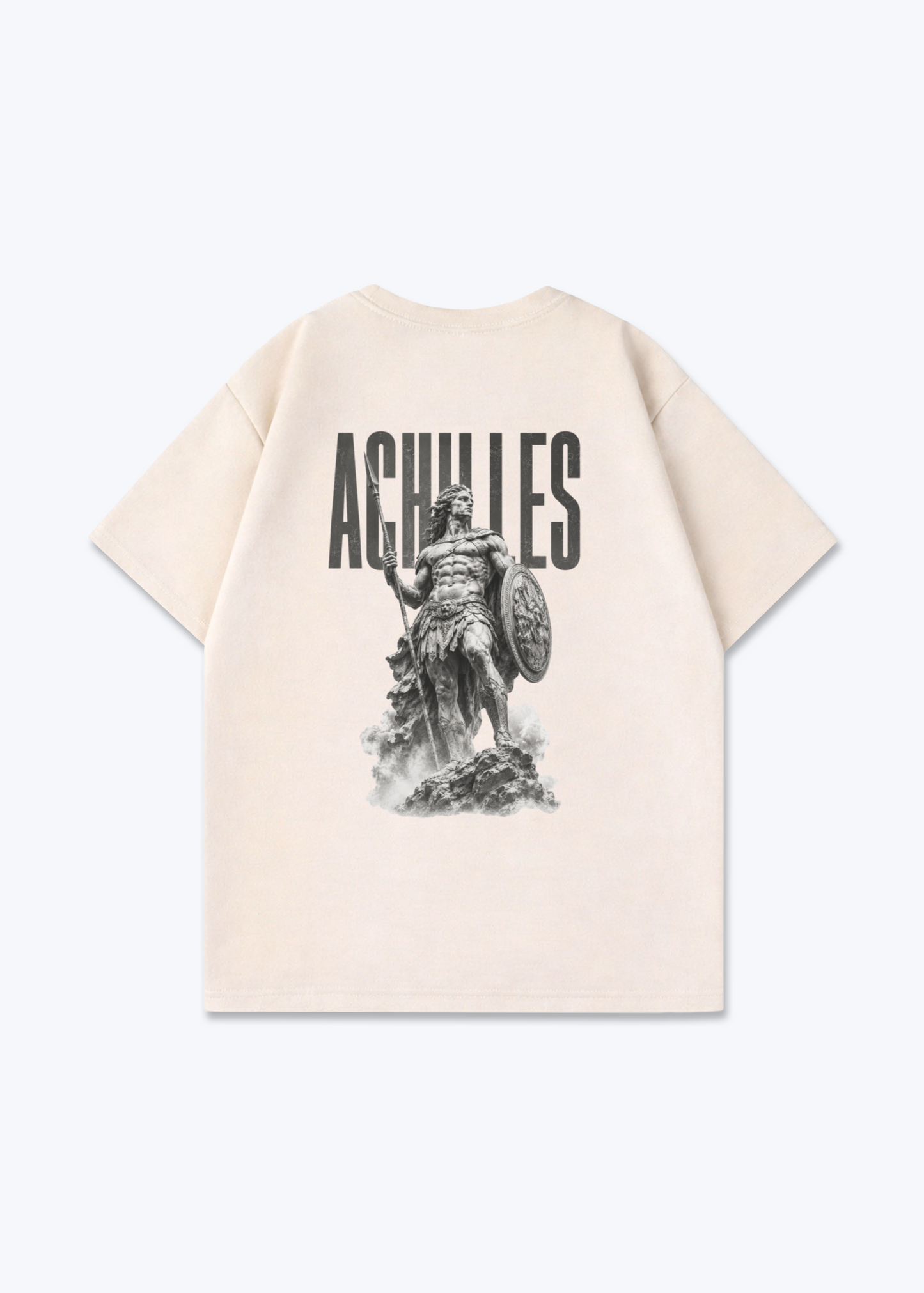 Achilles Oversized Shirt - Beige Back (Designed)
