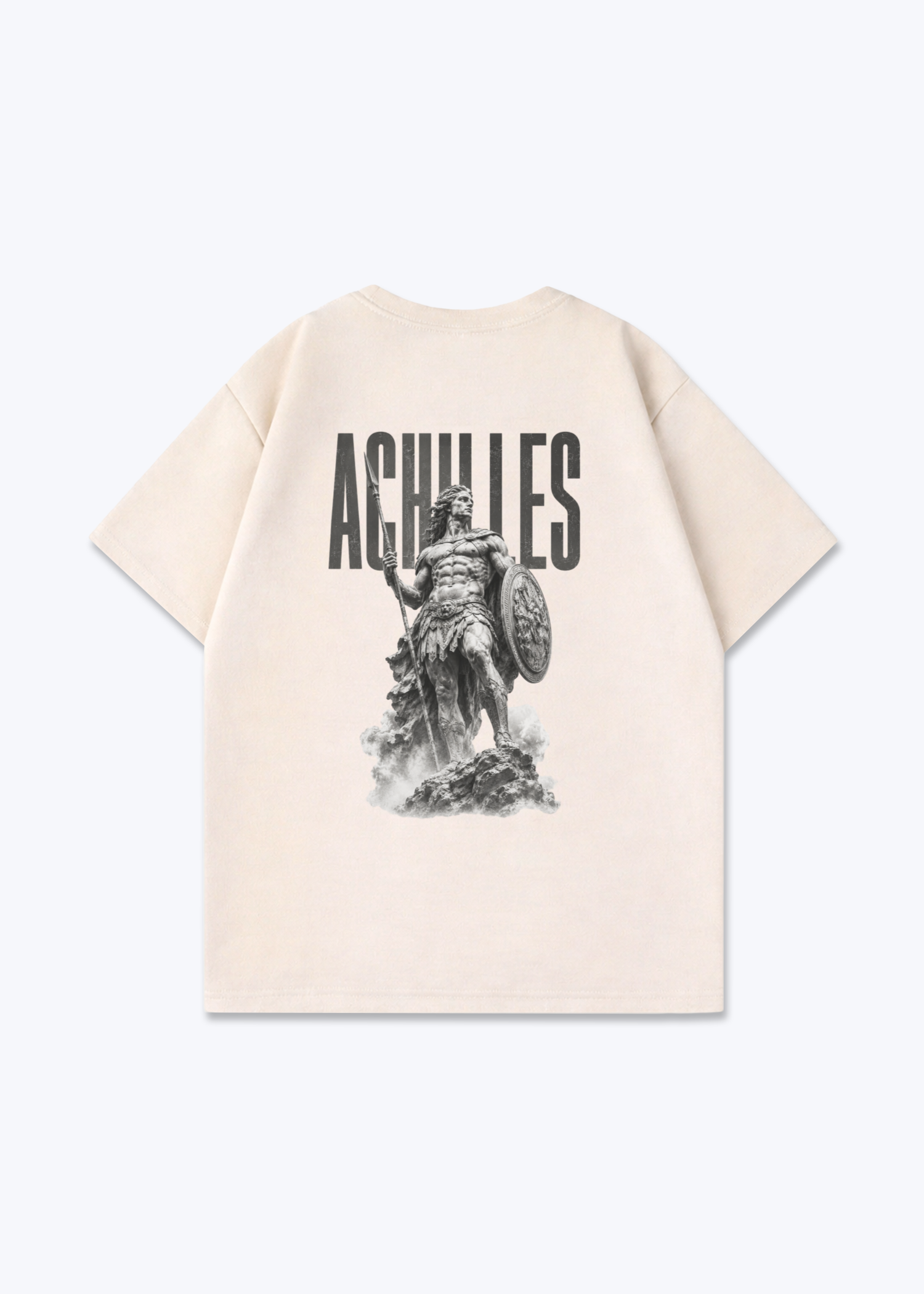 Achilles Oversized Shirt - Beige Back (Designed)