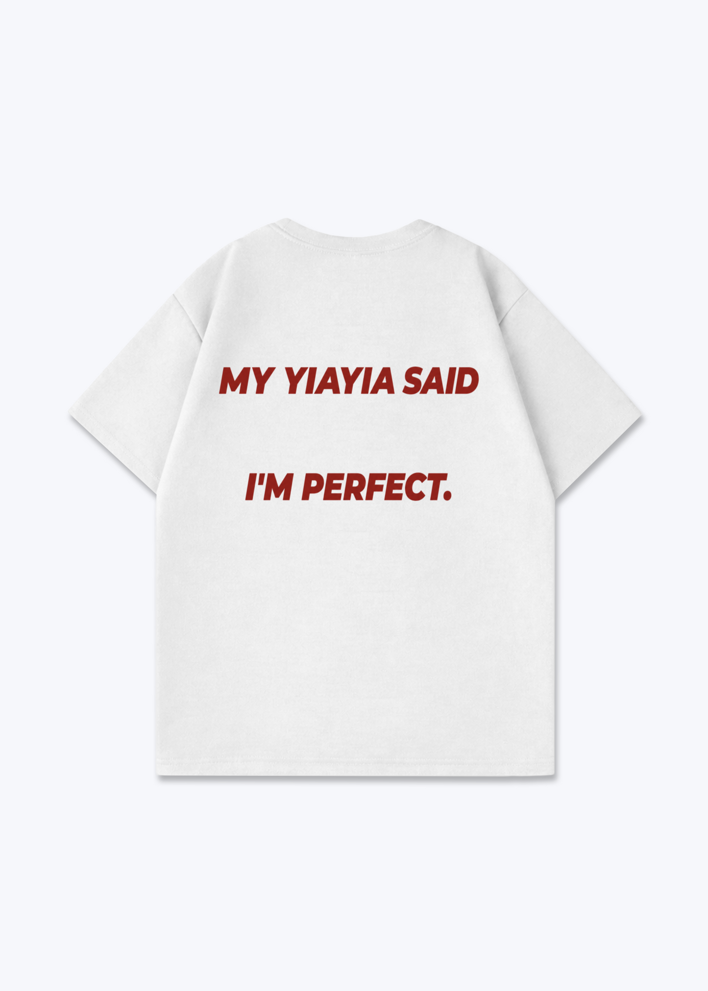 YIAYIAs Quote Oversized Shirt - White Back (Designed)