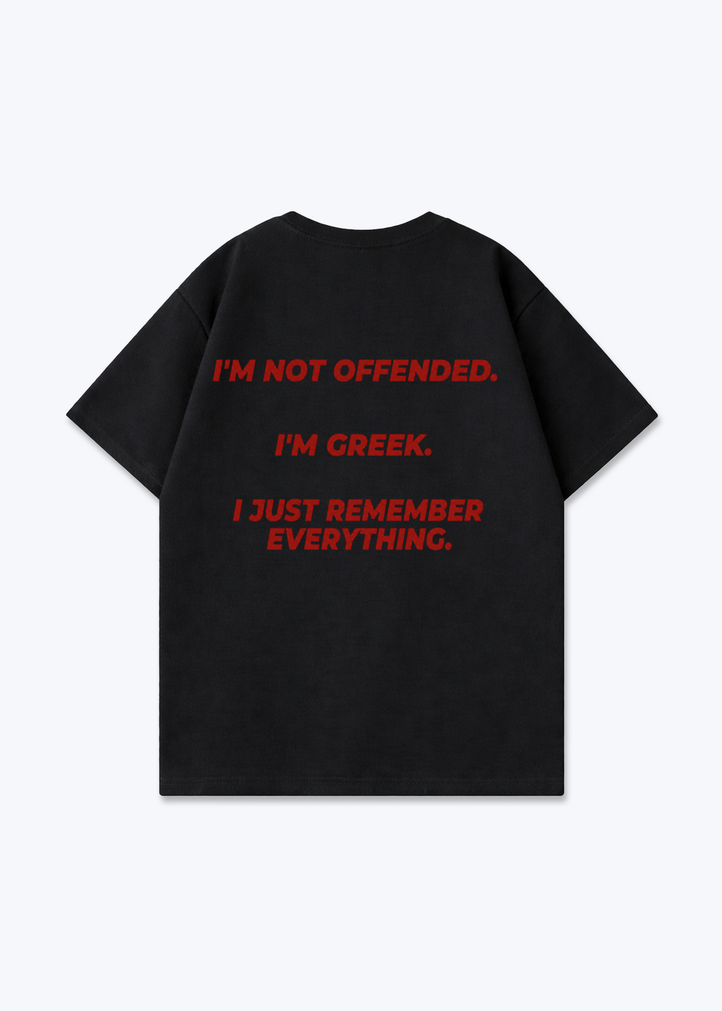 Greek Memory Oversized Shirt - Black Back (Designed)