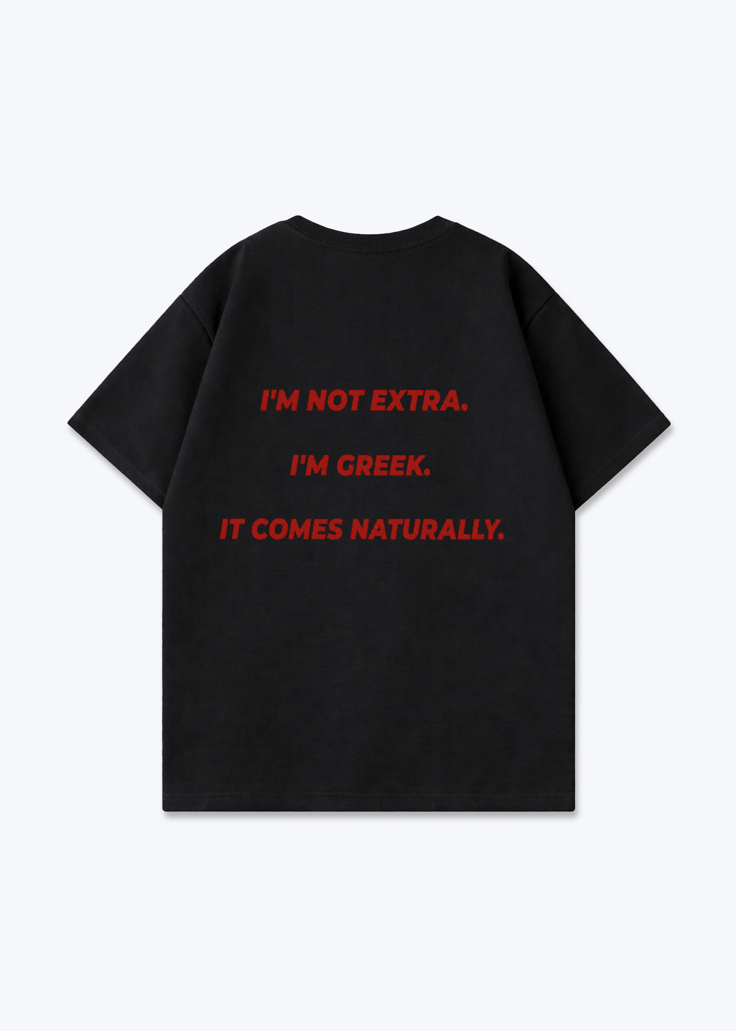 Naturally Greek Oversized Shirt - Black Back (Designed)