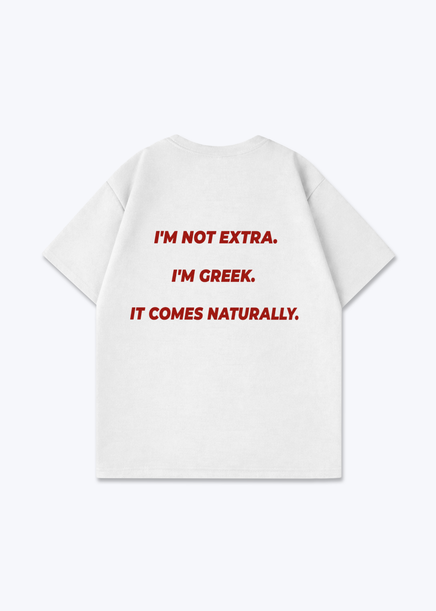 Naturally Greek Oversized Shirt - White Back (Designed)