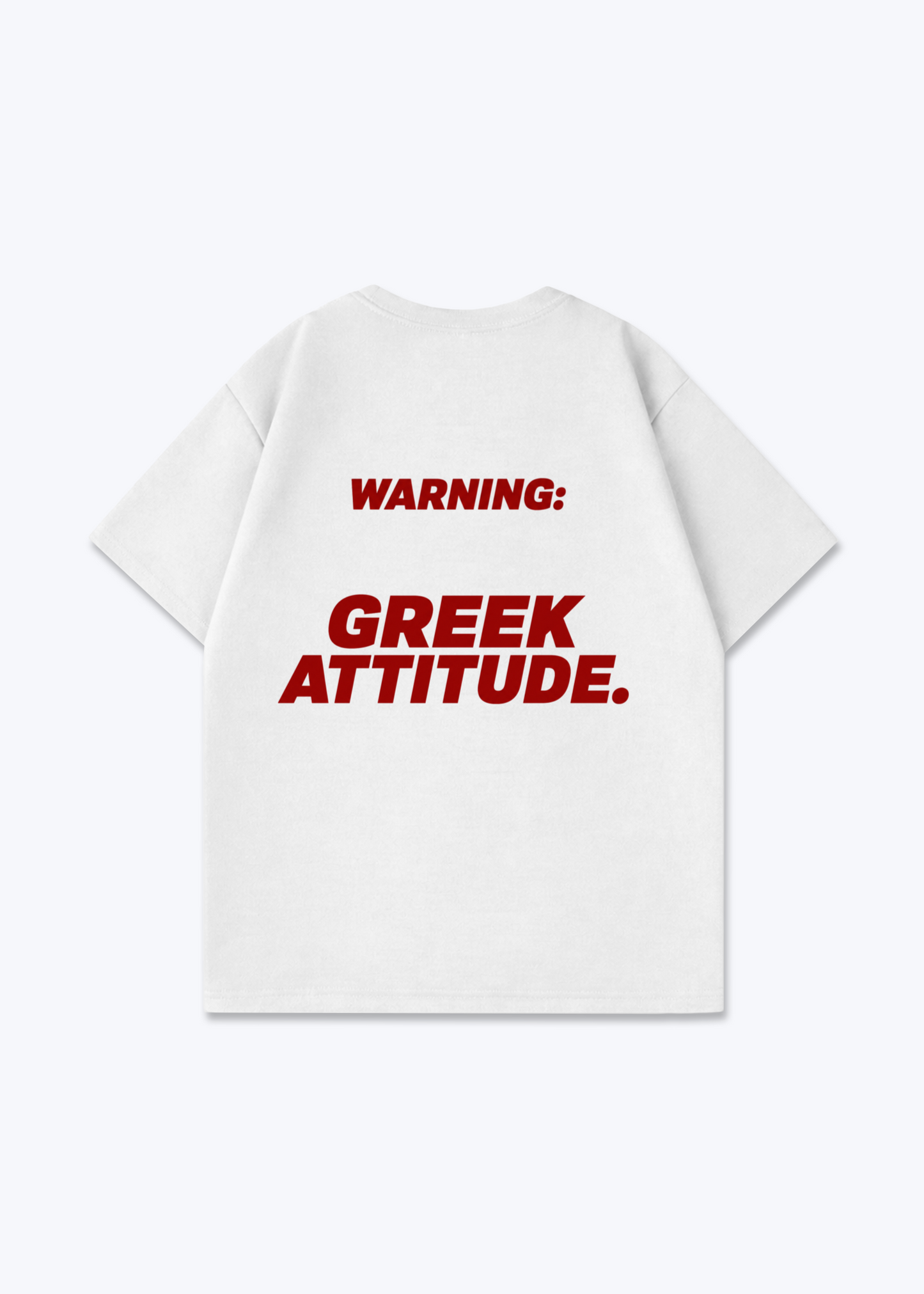 Greek Attitude Oversized Shirt - White Back (Designed)