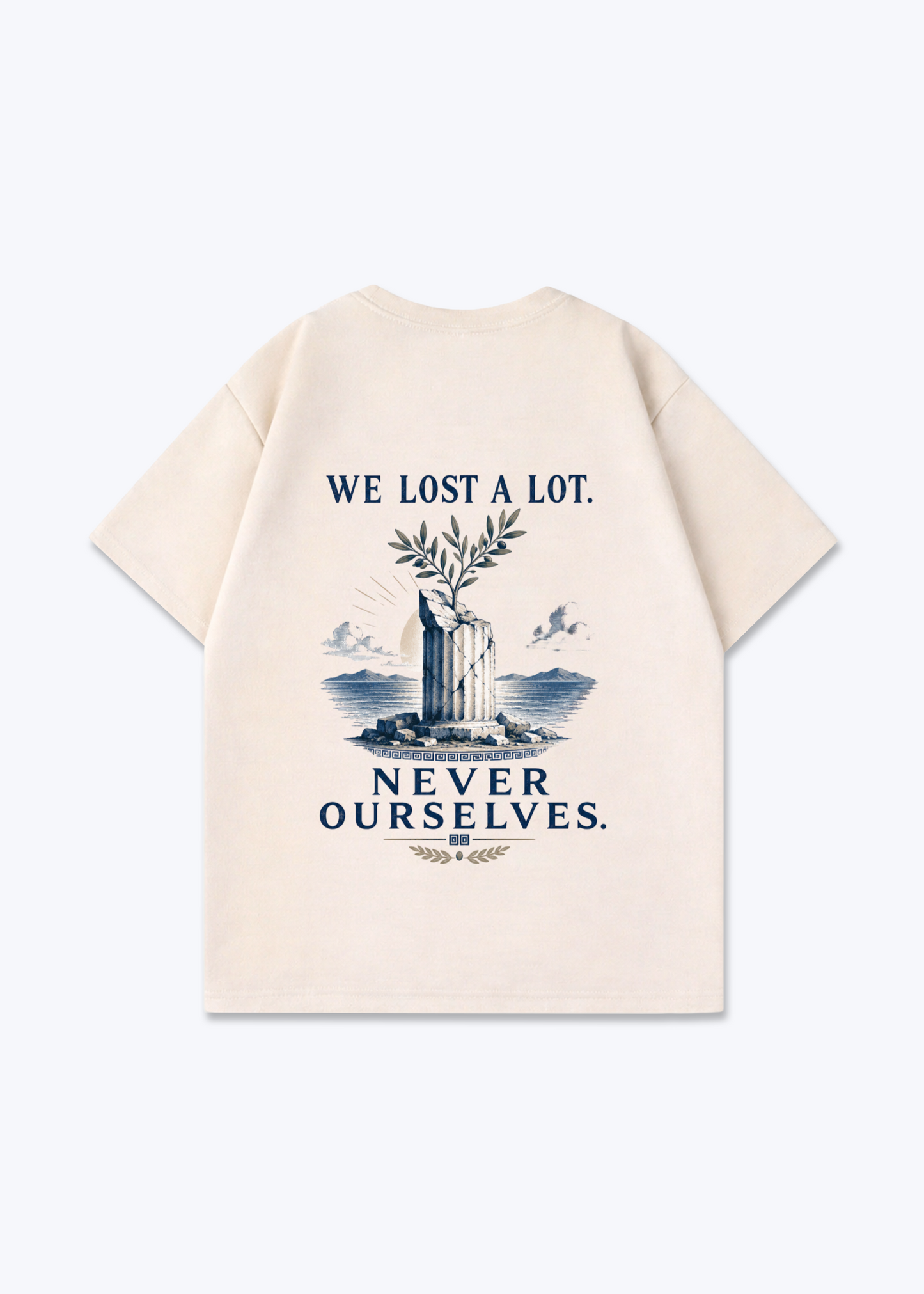 Never Lost Ourselves Oversized Shirt - Beige Back (Designed)