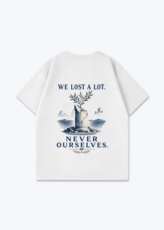 Never Lost Ourselves Oversized Shirt - White Back (Designed)