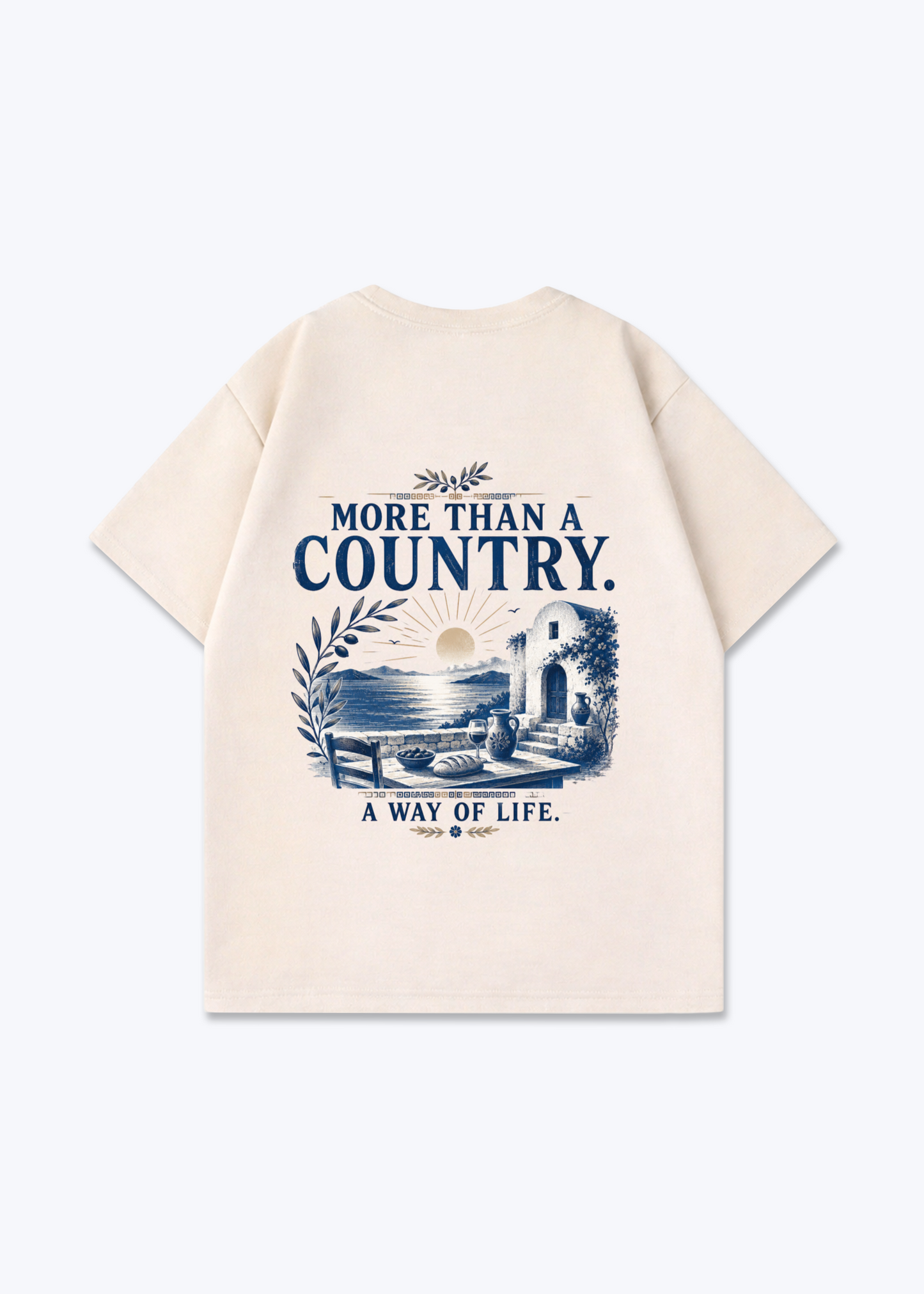 More than a Country Oversized Shirt - Beige Back (Designed)