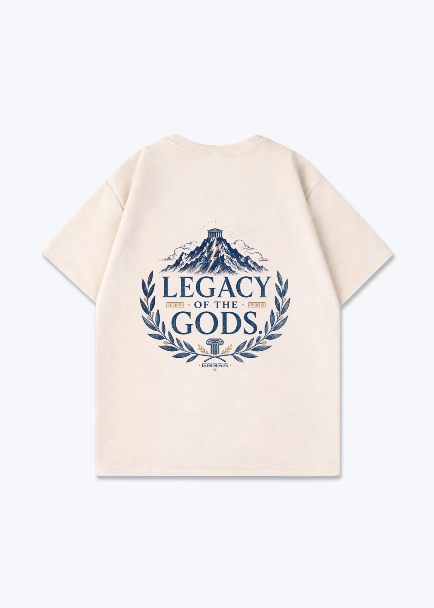 Legacy of Gods Oversized Shirt - Beige Back (Designed)