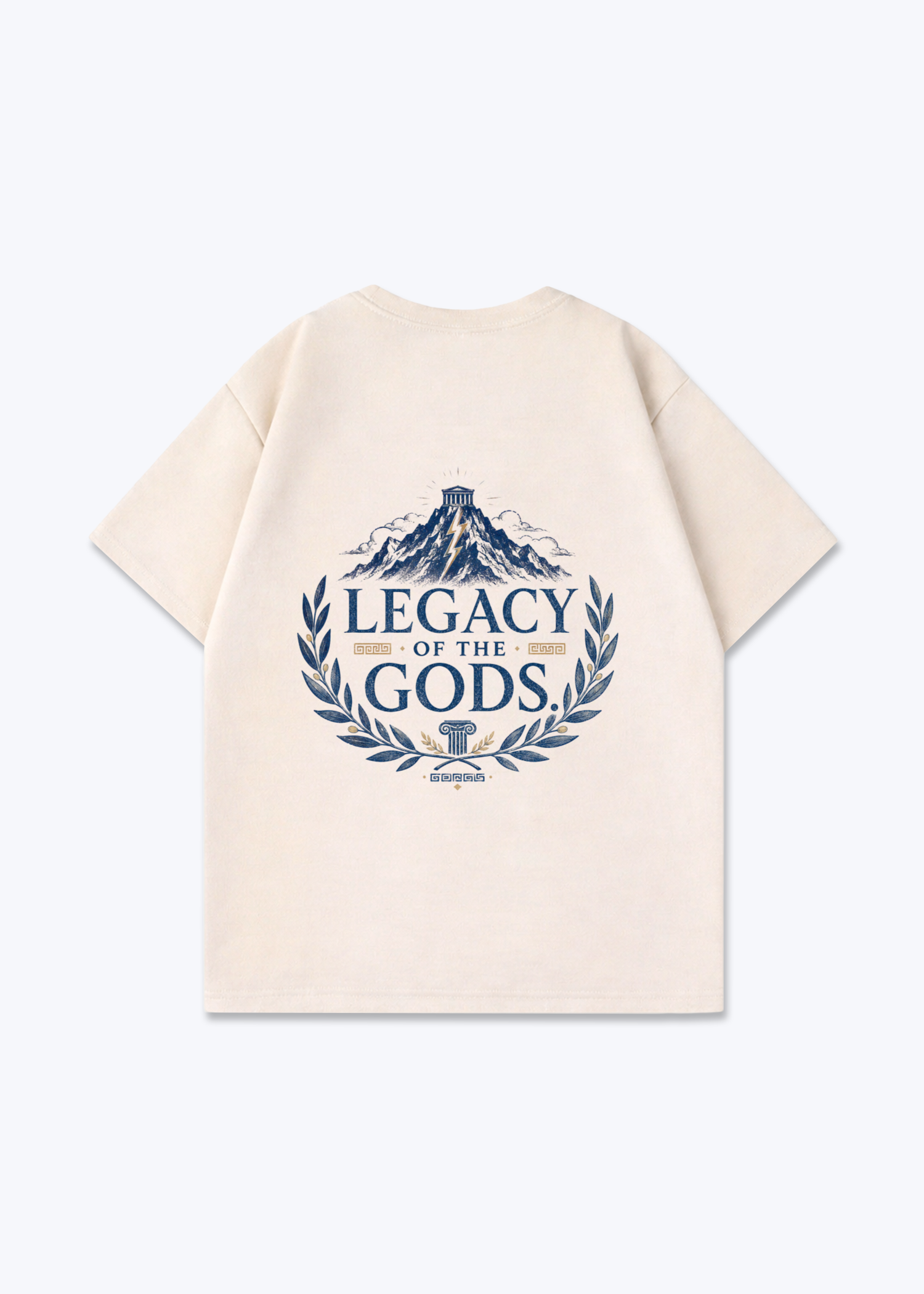 Legacy of Gods Oversized Shirt - Beige Back (Designed)