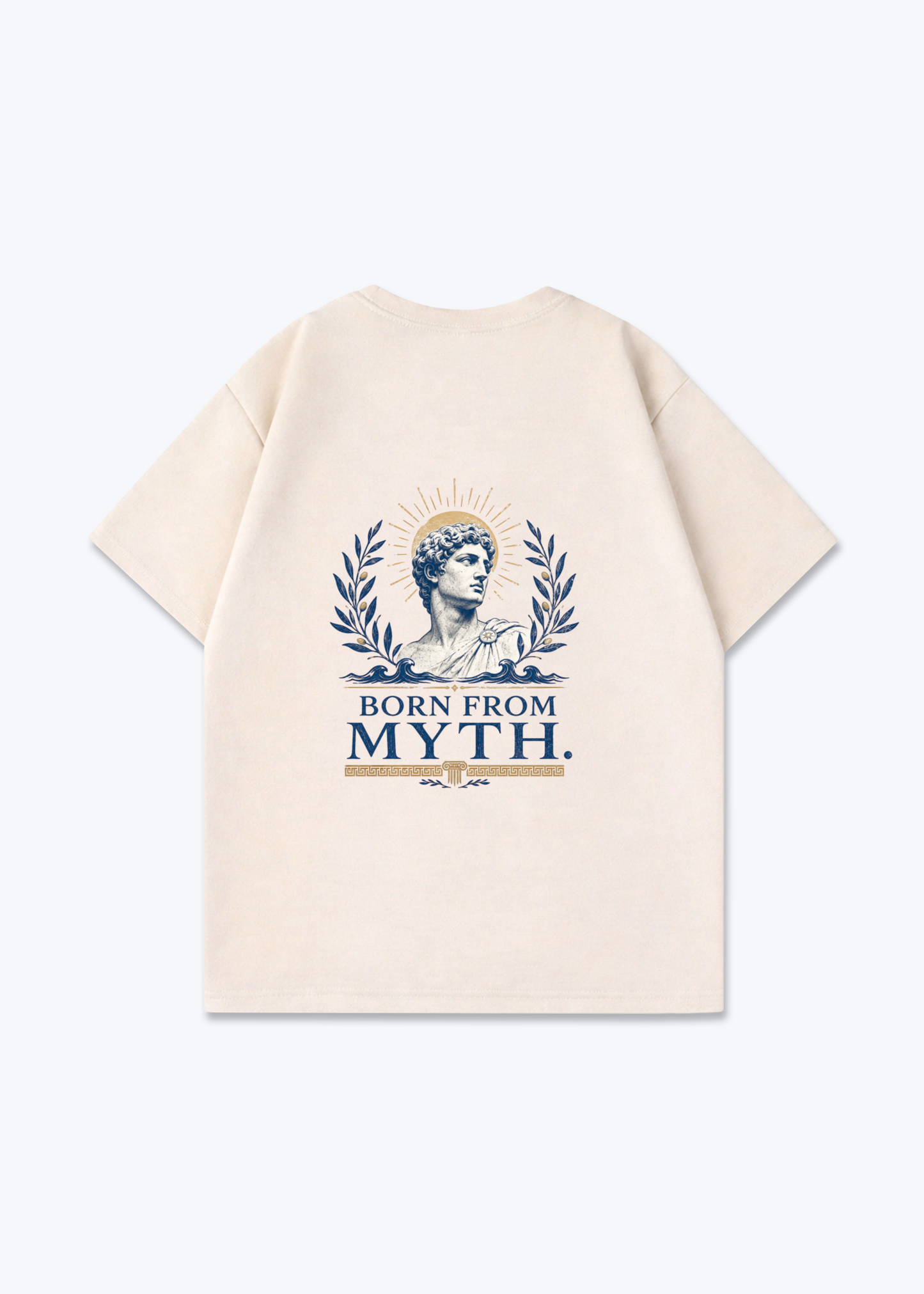 Born from Myth Oversized Shirt - Beige Back (Designed)