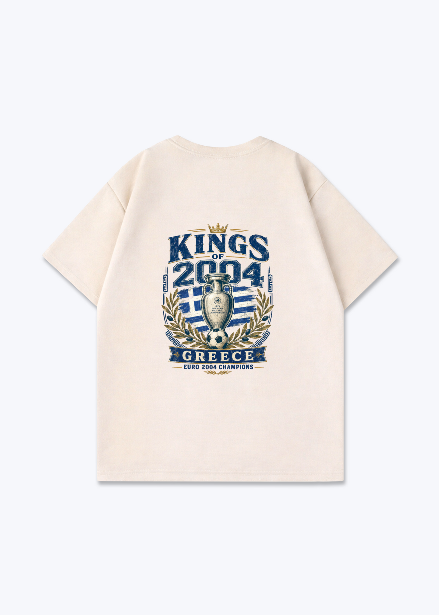 Kings of 04 Oversized Shirt - Beige Back (Designed)
