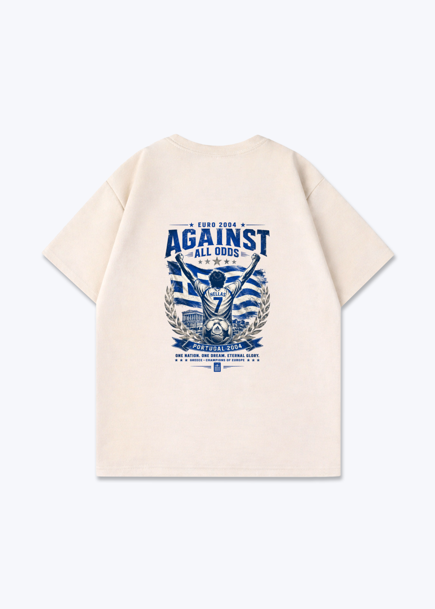 Against All OddscOversized Shirt - Beige Back (Designed)