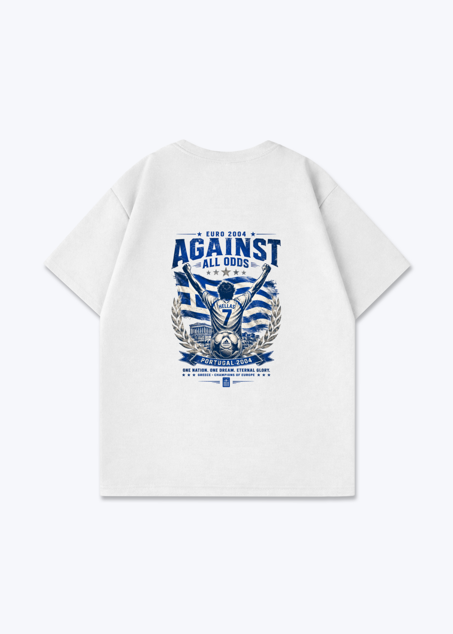 Against All OddscOversized Shirt - White Back (Designed)