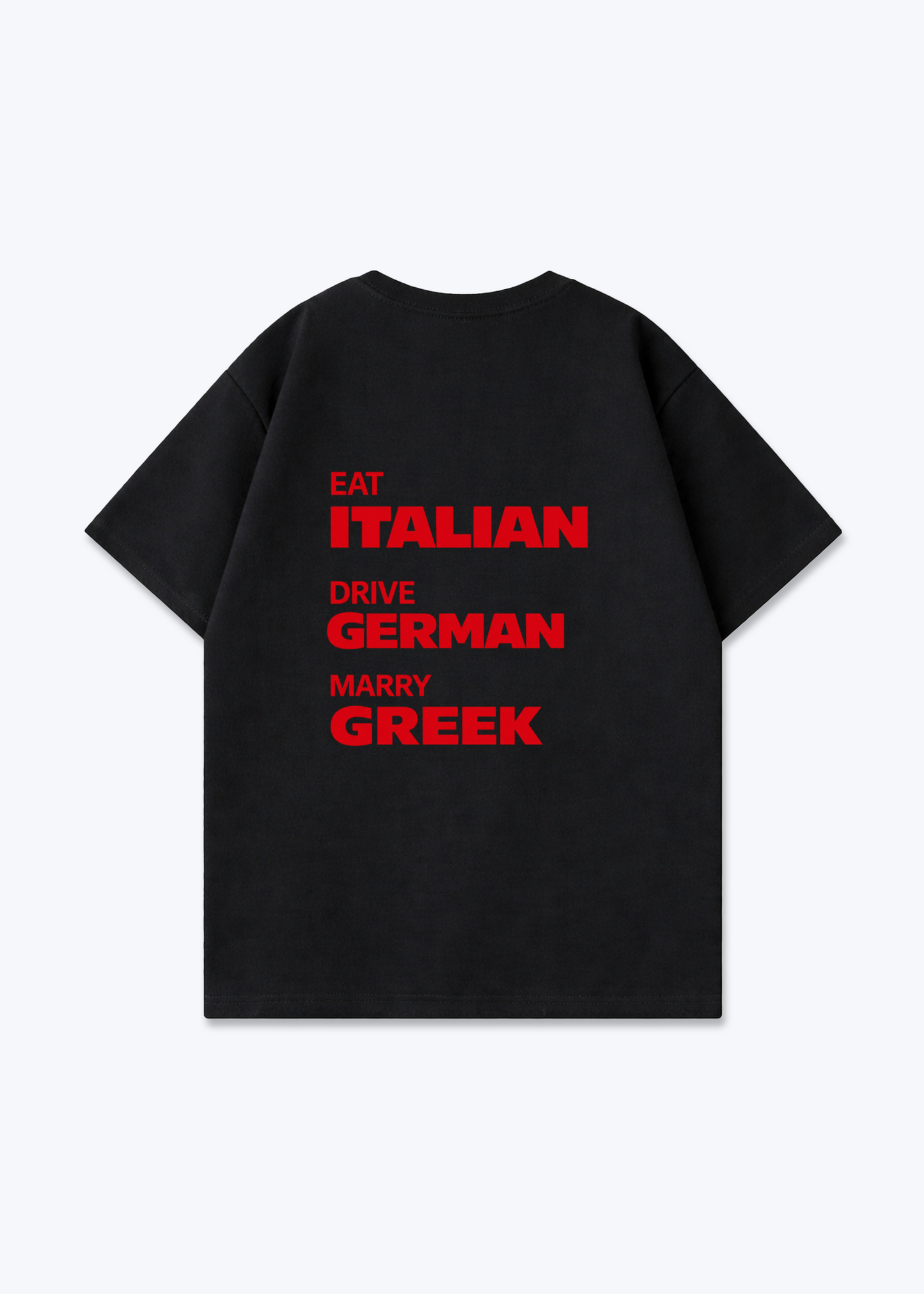 EAT DRIVE MARRY OVERSIZED SHIRT - Black Back (Designed)
