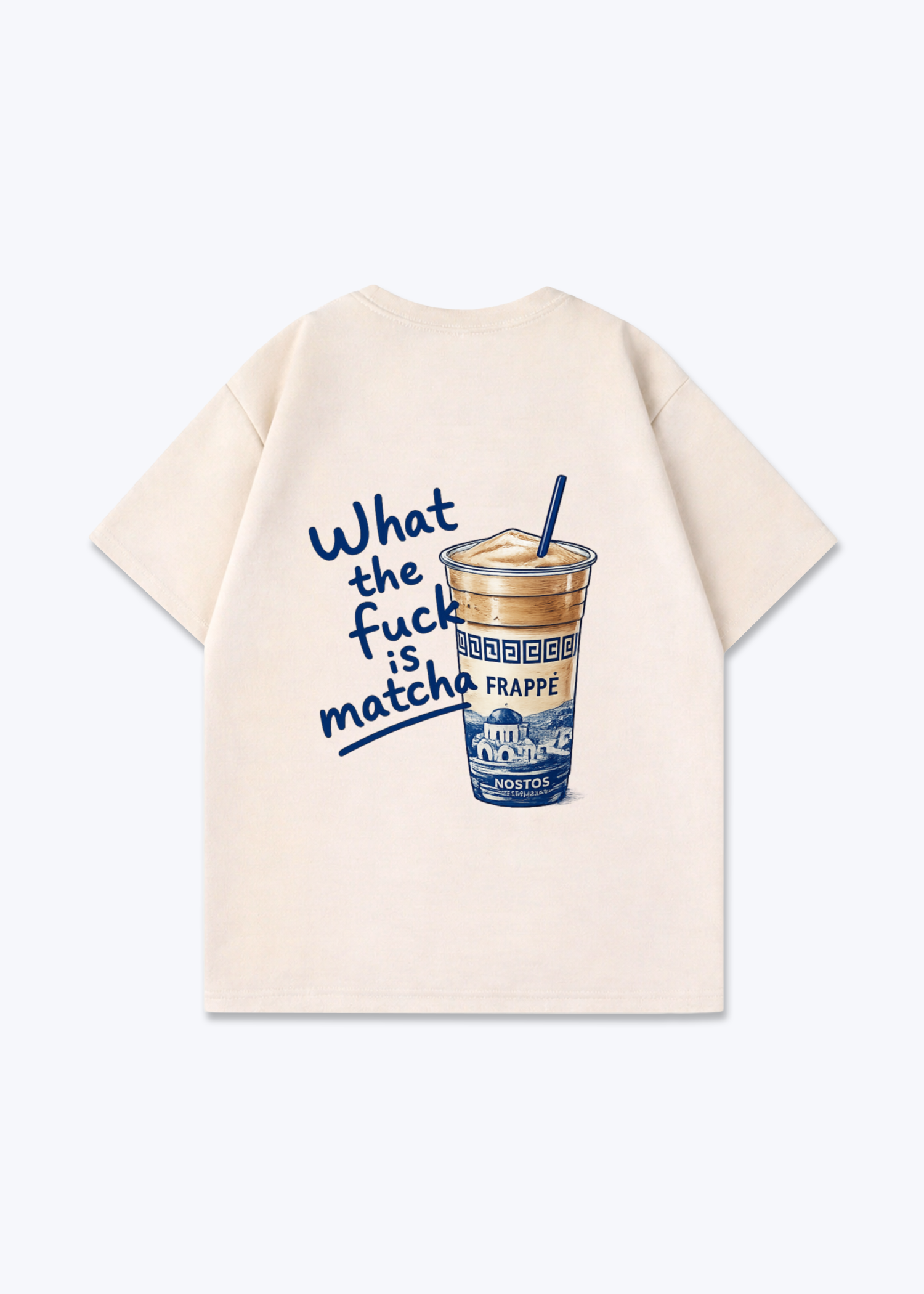 FRAPPÉ OVERSIZED SHIRT - Beige Back (Designed)