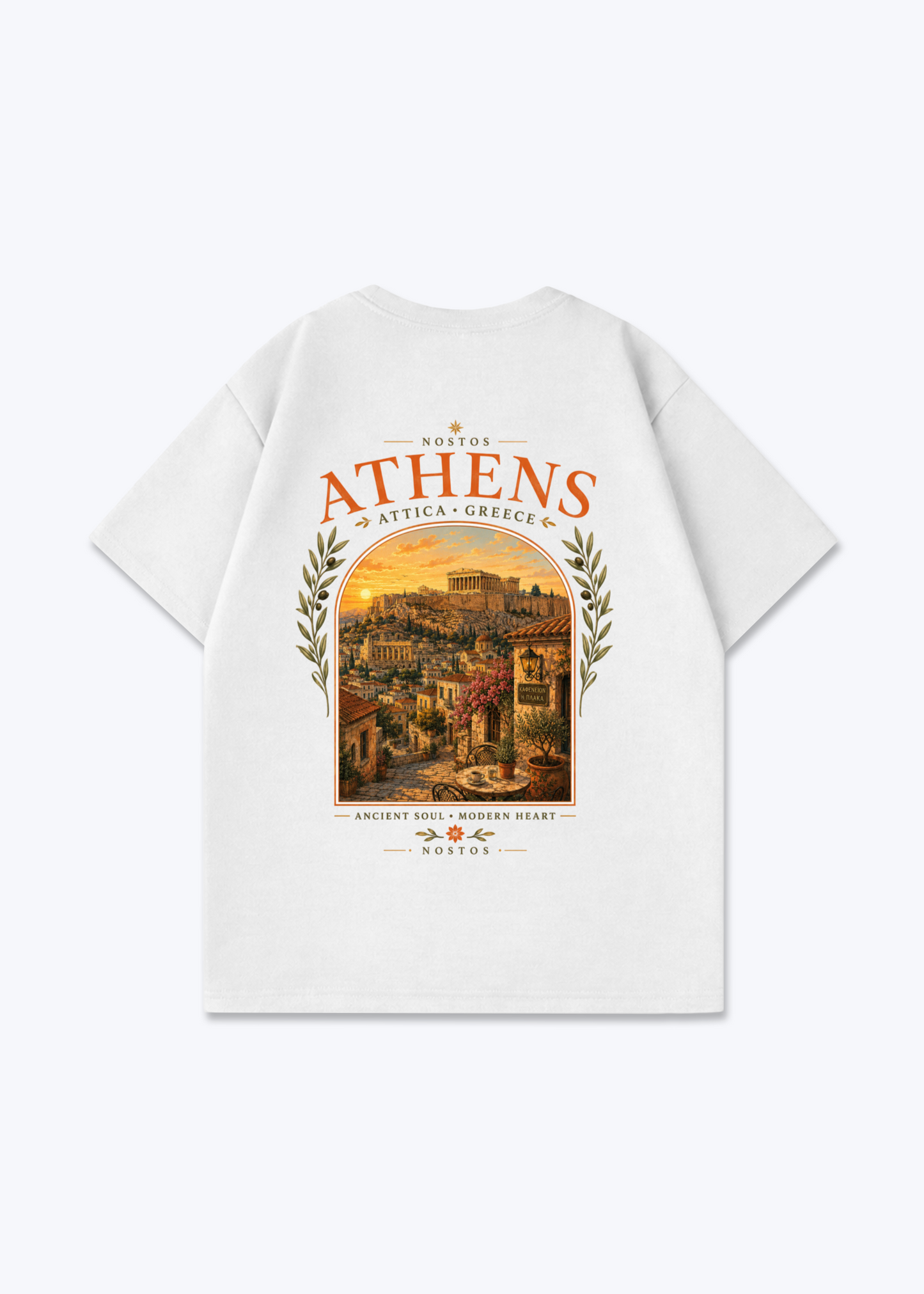 ATHENS OVERSIZED SHIRT - White Back (Designed)