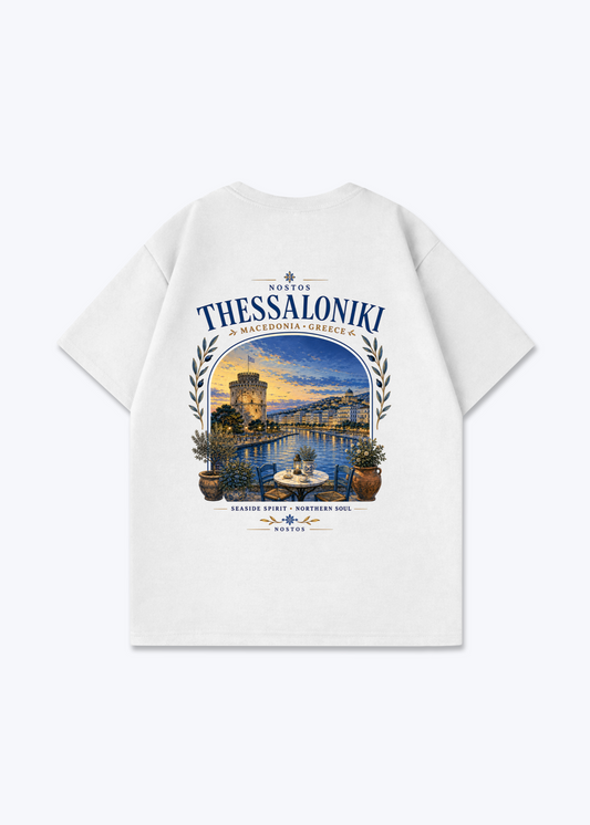 THESSALONIKI OVERSIZED SHIRT - White Back (Designed)