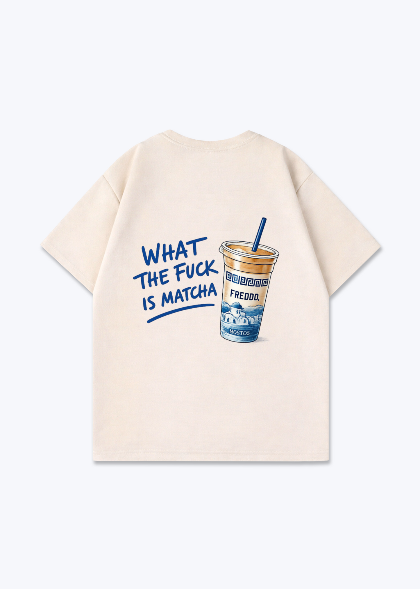 Oversized Shirt - Beige Back (Designed)