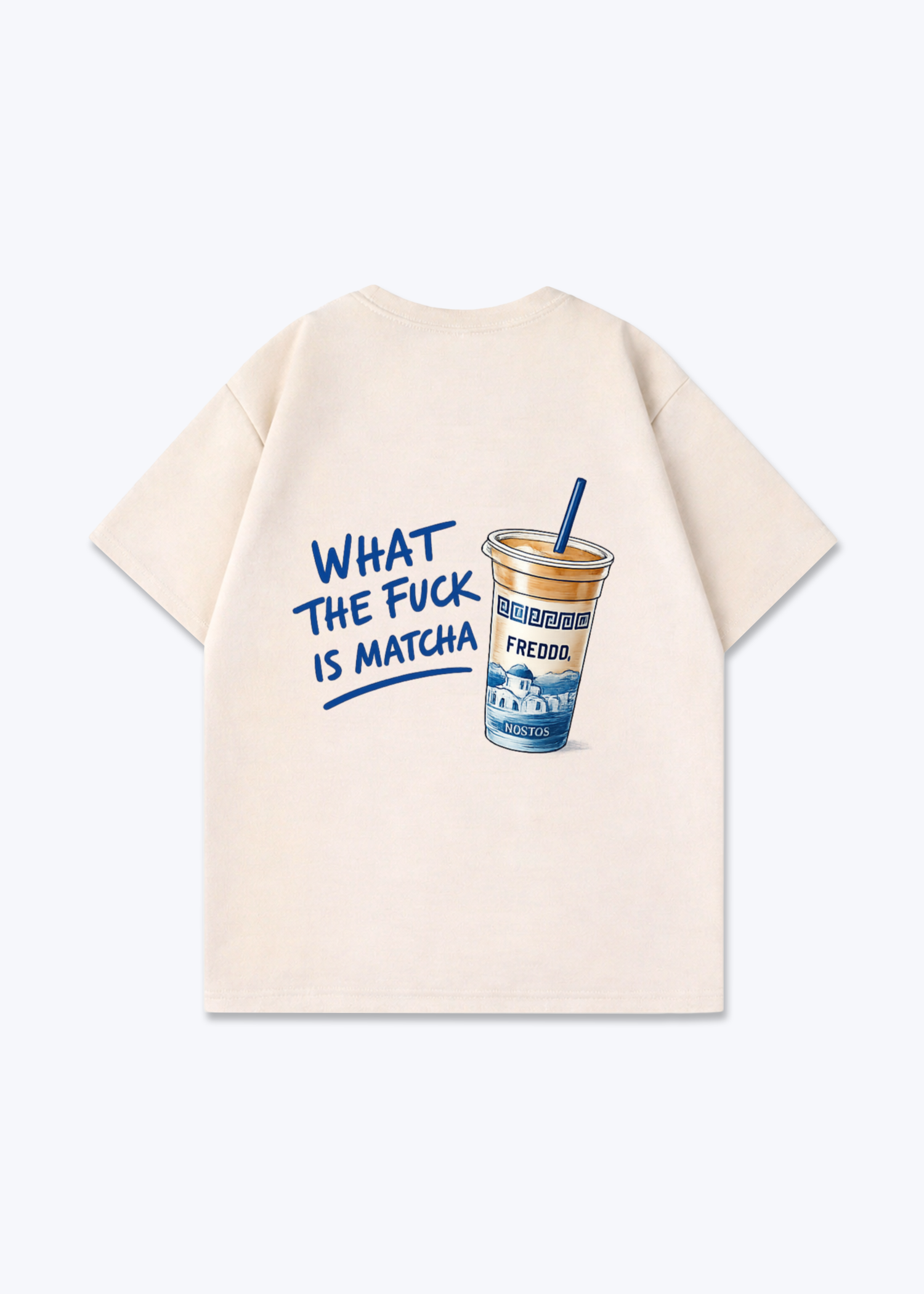 Oversized Shirt - Beige Back (Designed)