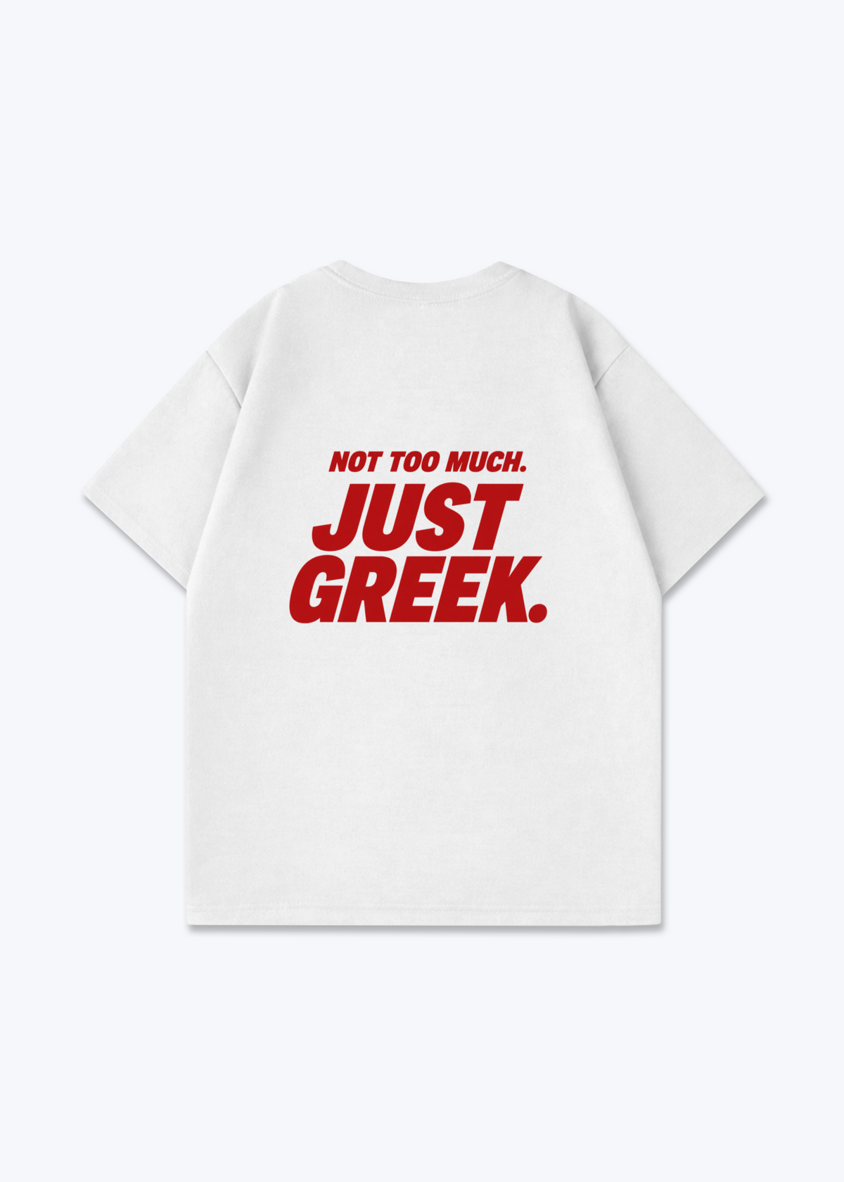 JUST GREEK OVERSIZED SHIRT - White Back (Designed)