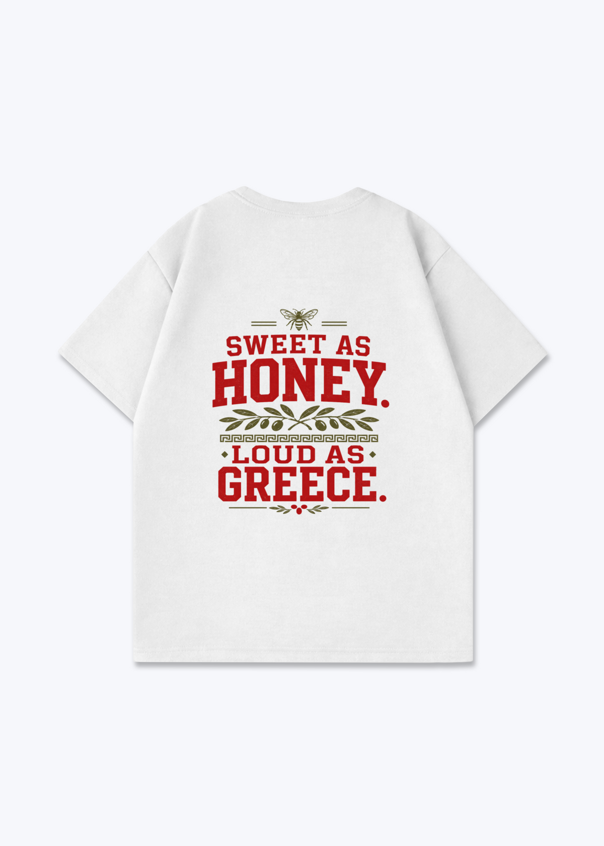 SWEET AS HONEY OVERSIZED SHIRT - White Back (Designed)