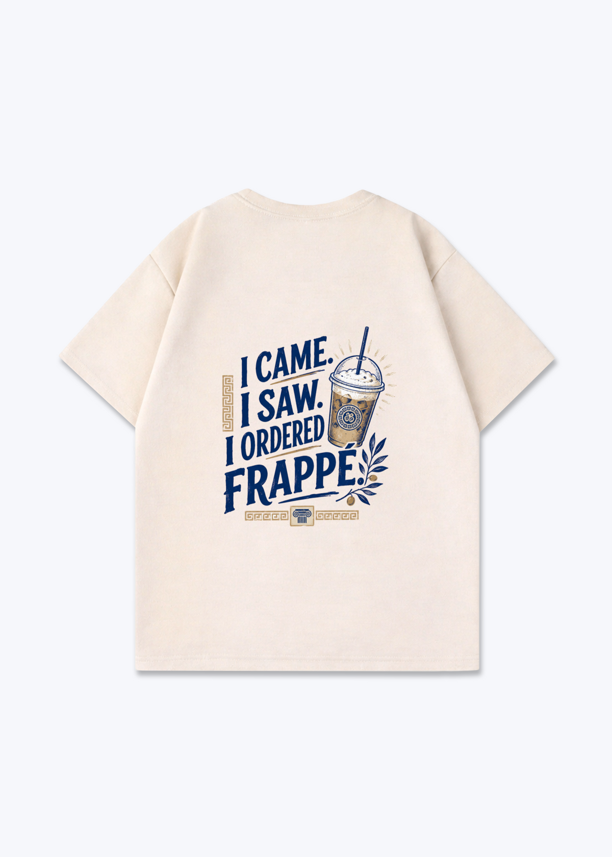 ORDERED FRAPPÉ OVERSIZED SHIRT - Beige Back (Designed)