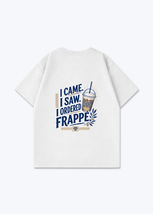 ORDERED FRAPPÉ OVERSIZED SHIRT - White Back (Designed)