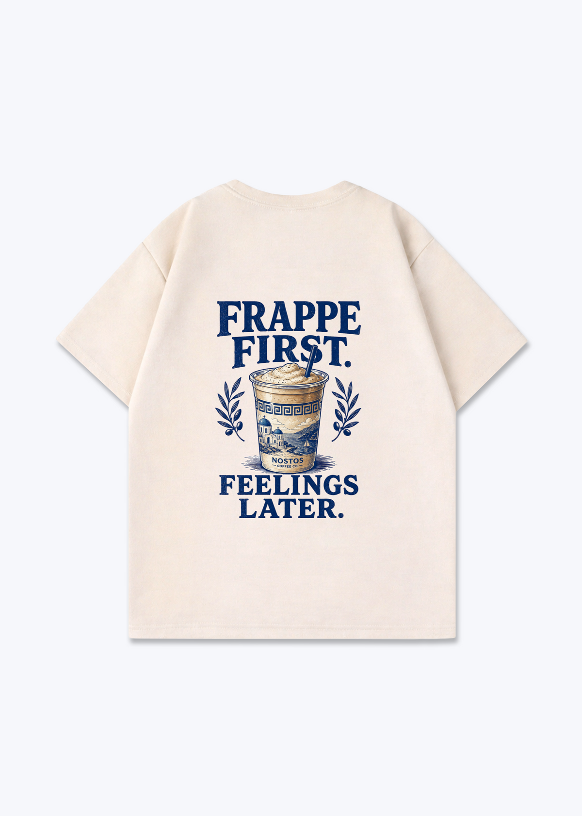 FRAPPÉ FIRST OVERSIZED SHIRT - Beige Back (Designed)