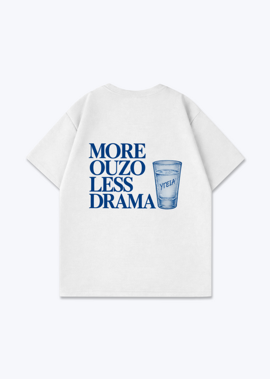MORE OUZO OVERSIZED SHIRT - White Back (Designed)