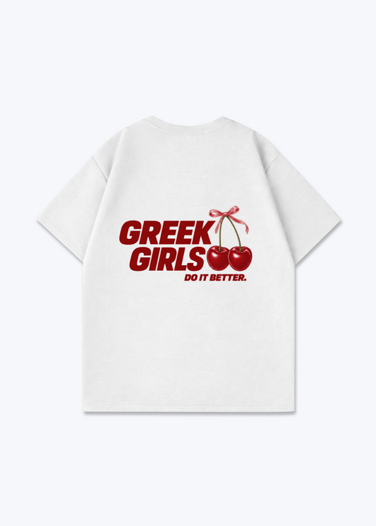 GREEK GIRLS DO IT BETTER OVERSIZED SHIRT - White Back (Designed)